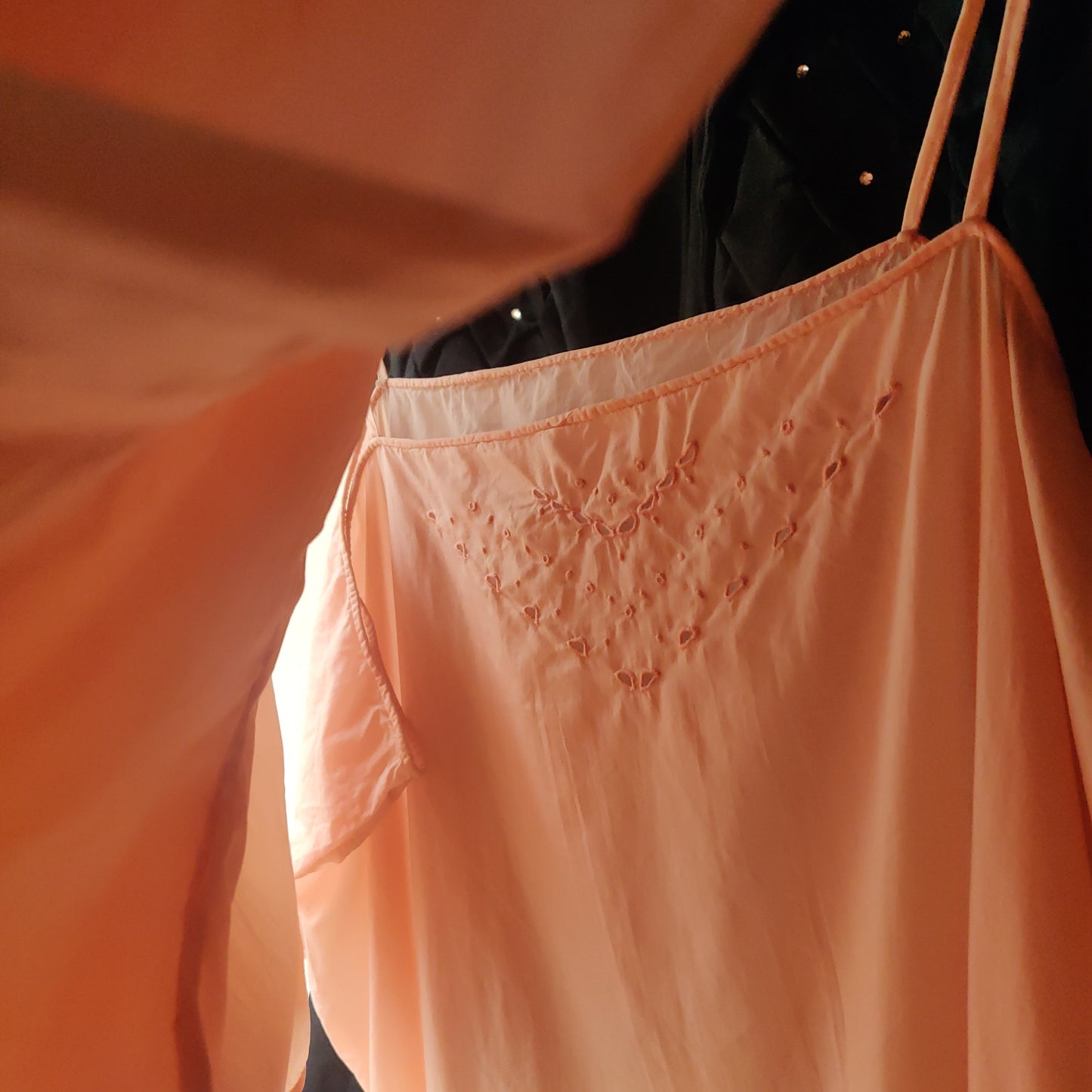1920s Blush Pink Chemise and Tap Pants