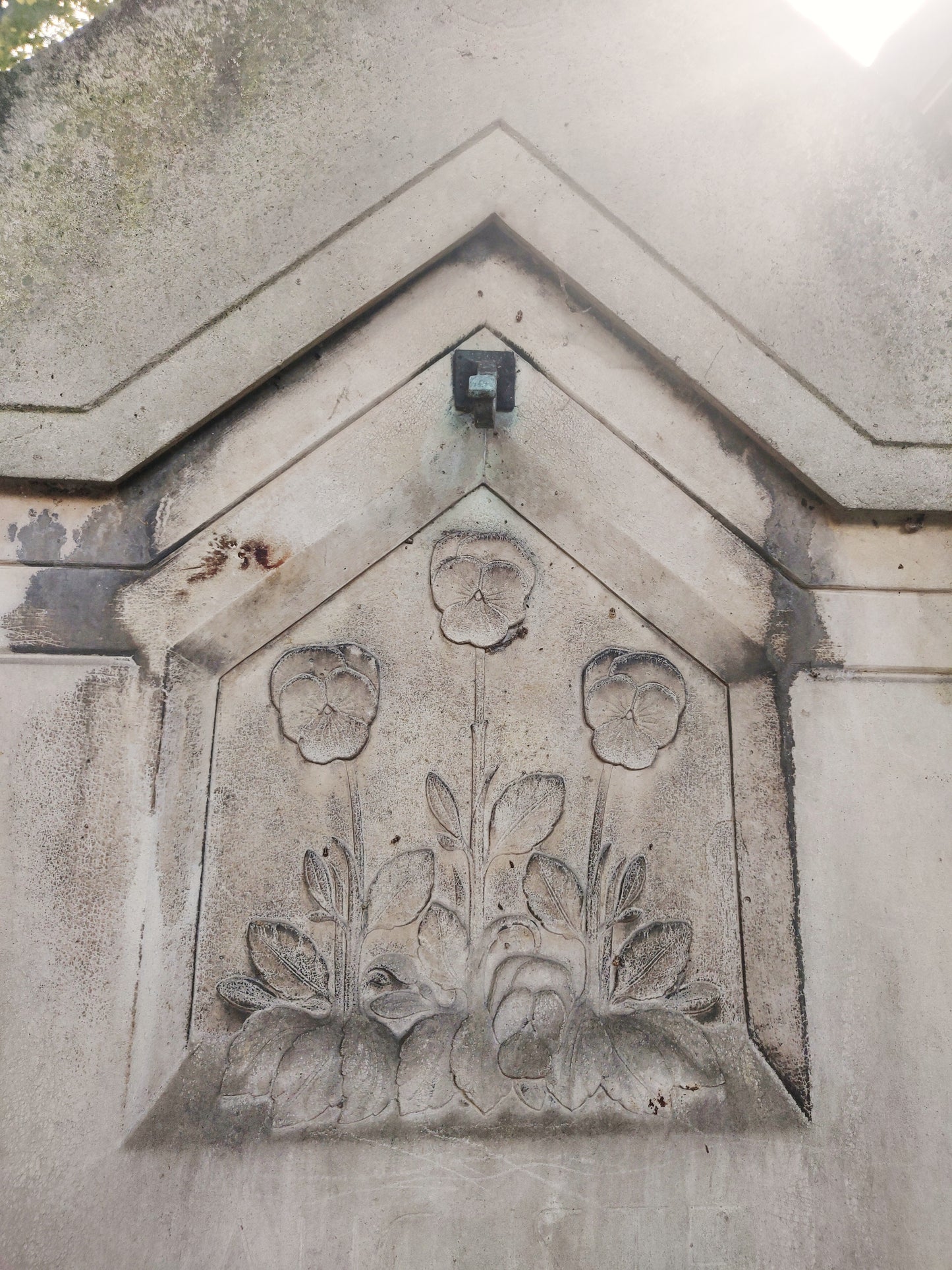 1920s Repoussé Silver Pansy Locket