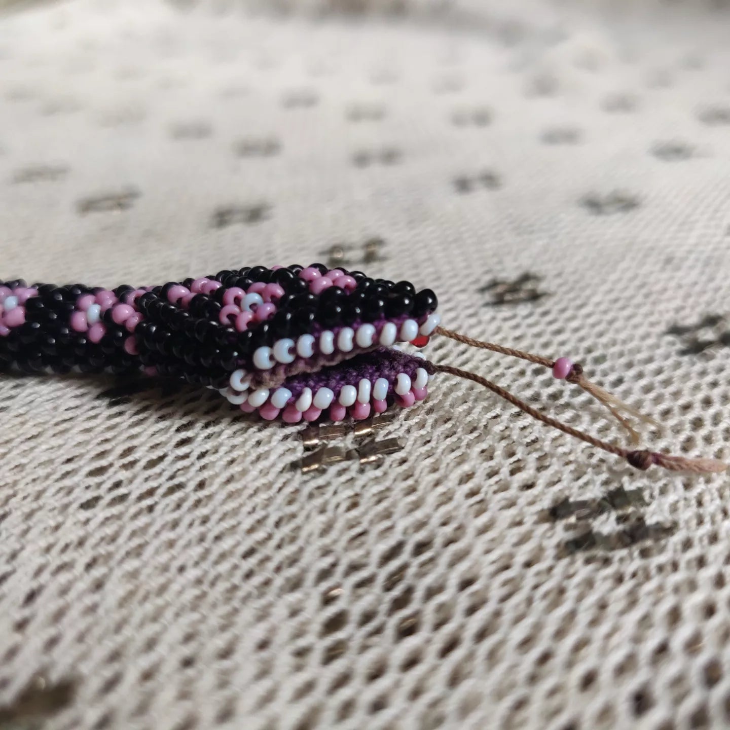 WWI/1920s/30s Bead Crochet Snake