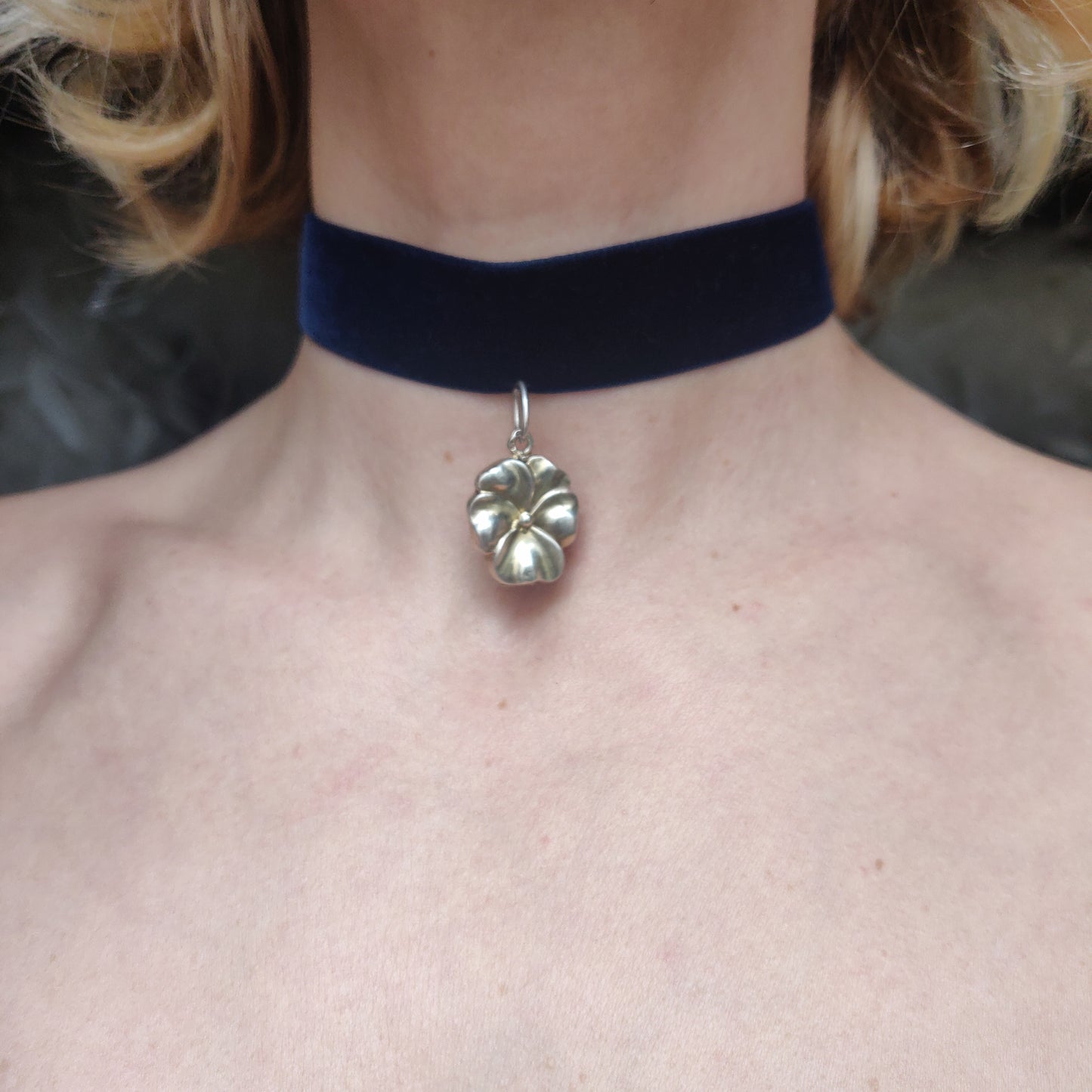 1920s Repoussé Silver Pansy Locket