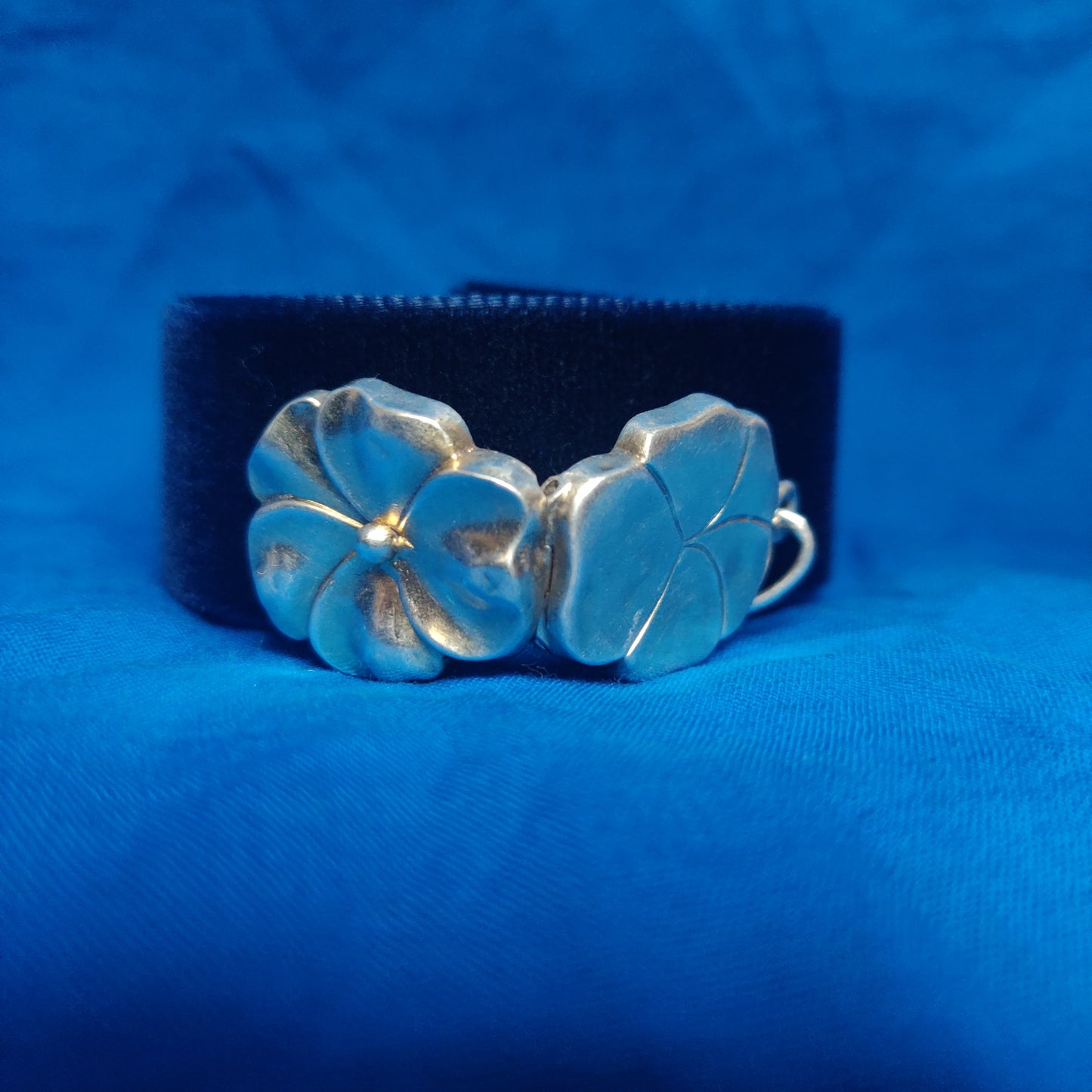 1920s Repoussé Silver Pansy Locket