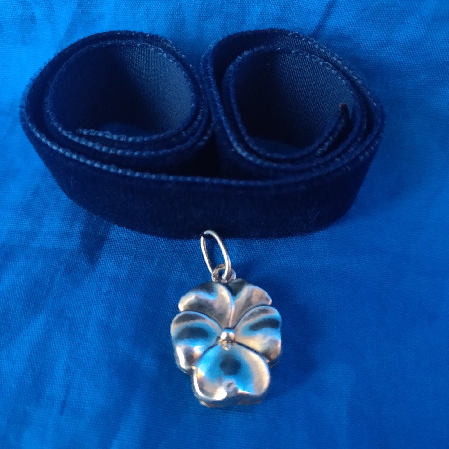 1920s Repoussé Silver Pansy Locket