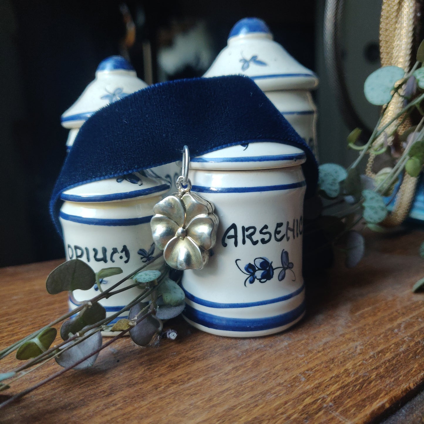 1920s Repoussé Silver Pansy Locket