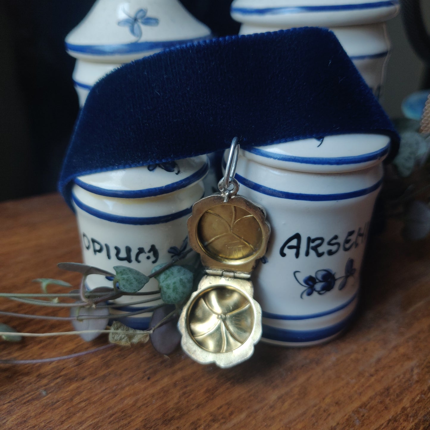 1920s Repoussé Silver Pansy Locket