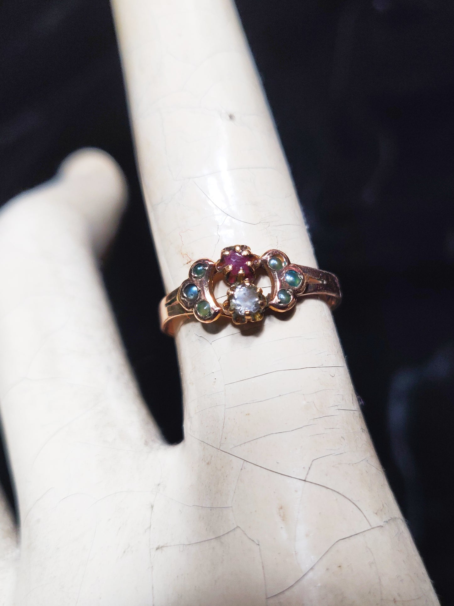 1900s Gold Filled Toi Et Moi Ring