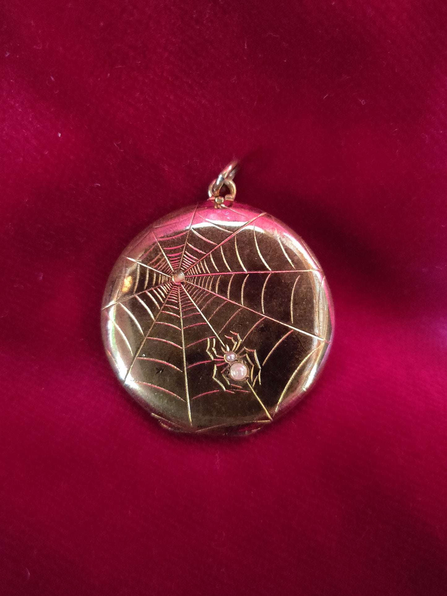 Antique Spider Web Locket