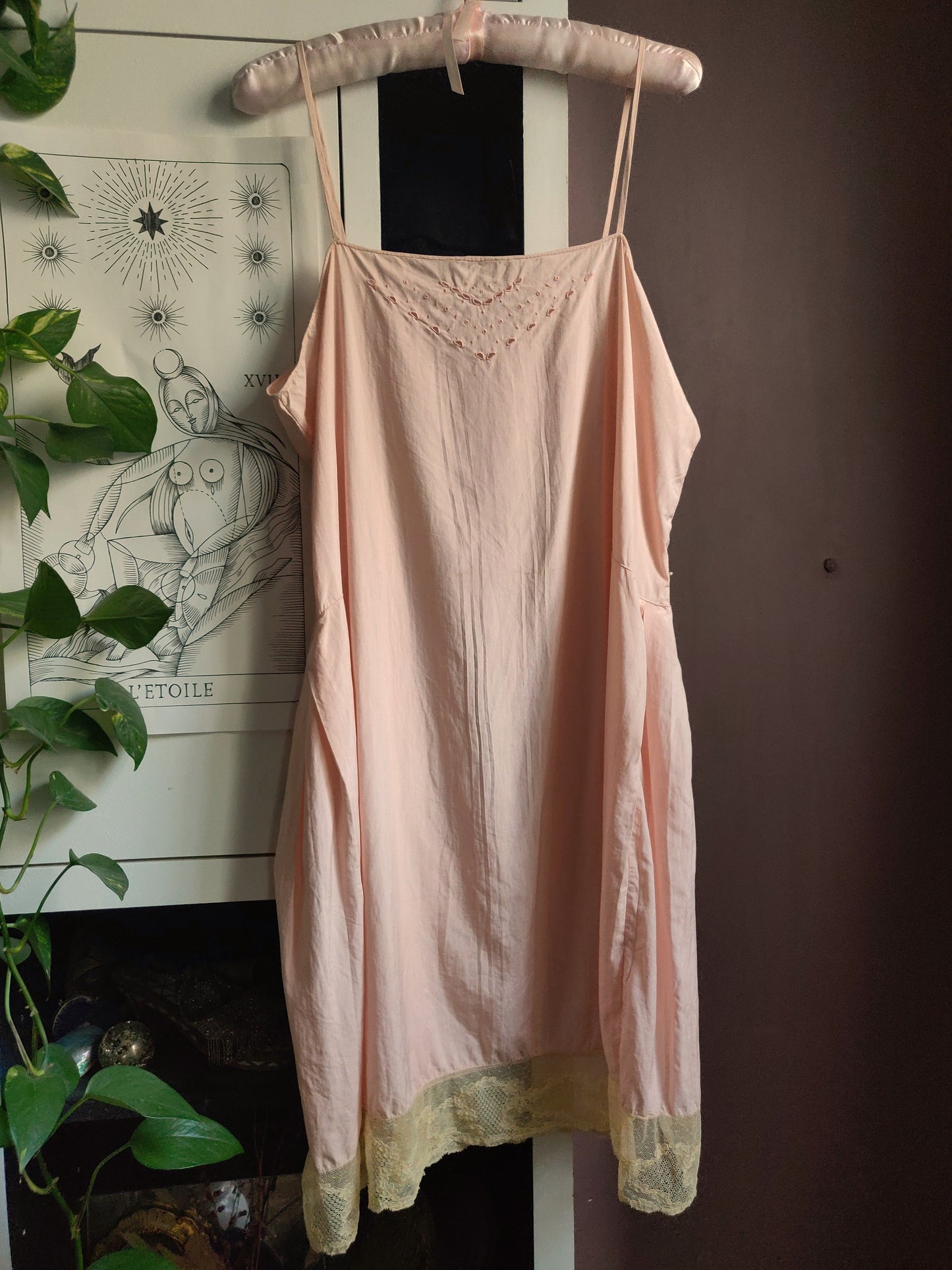 1920s Blush Pink Chemise and Tap Pants