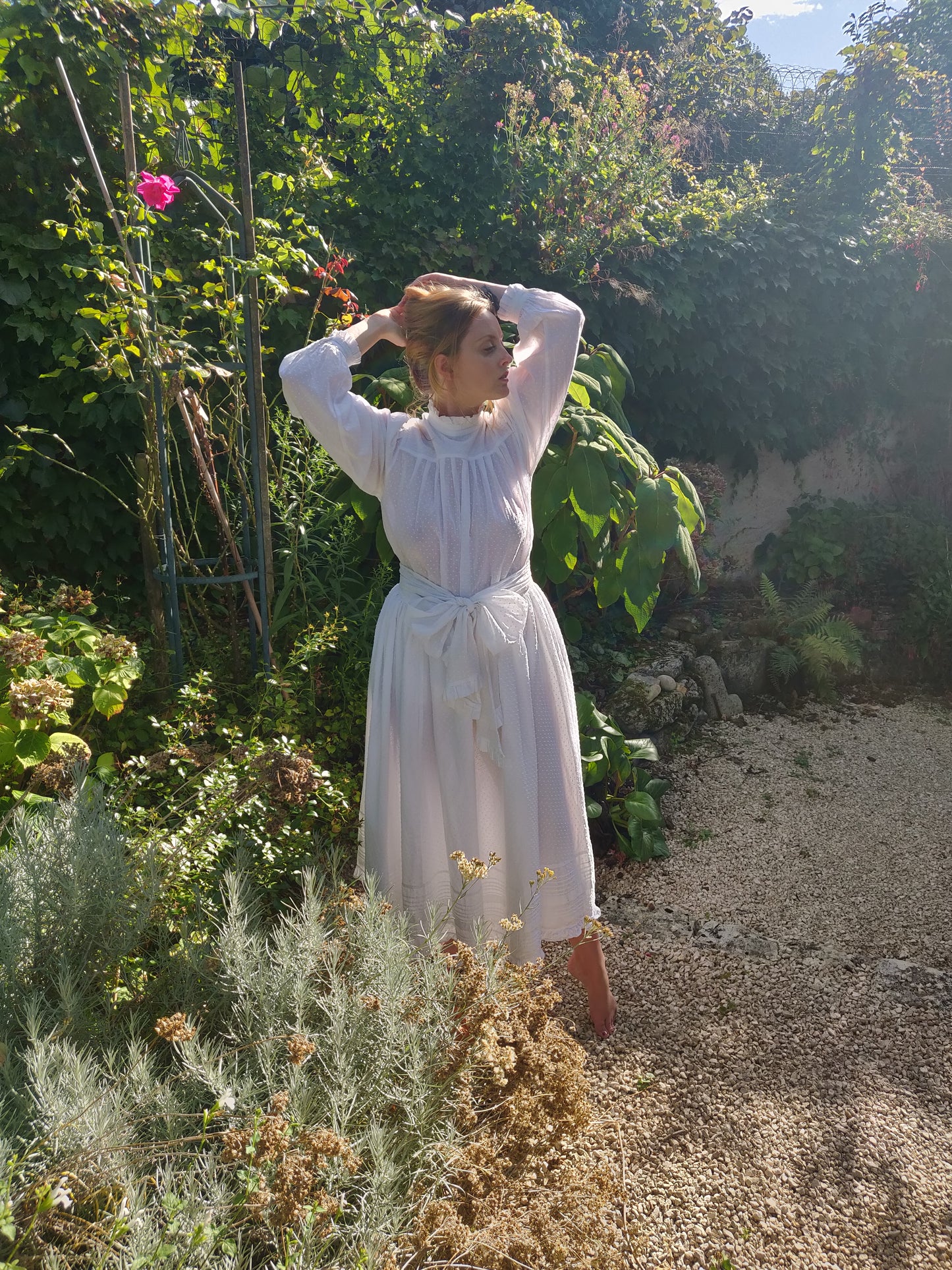 Laura Ashley Diaphanous Dots Blouse and Skirt Set