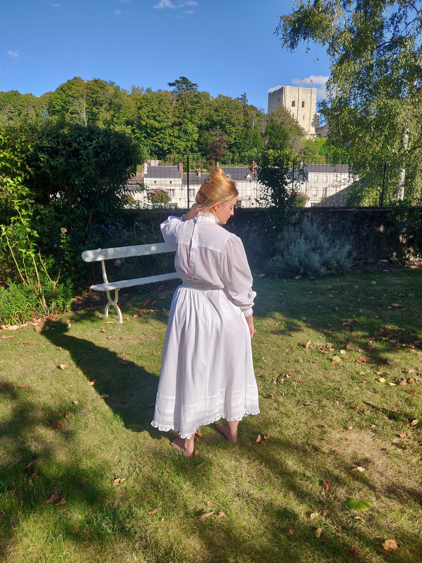 Laura Ashley Diaphanous Dots Blouse and Skirt Set