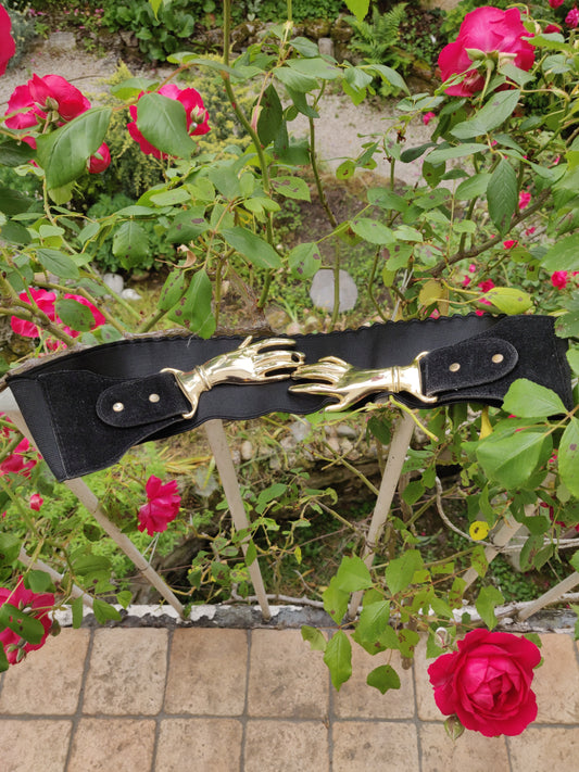 Victorian Revival Clasping Hands Belt