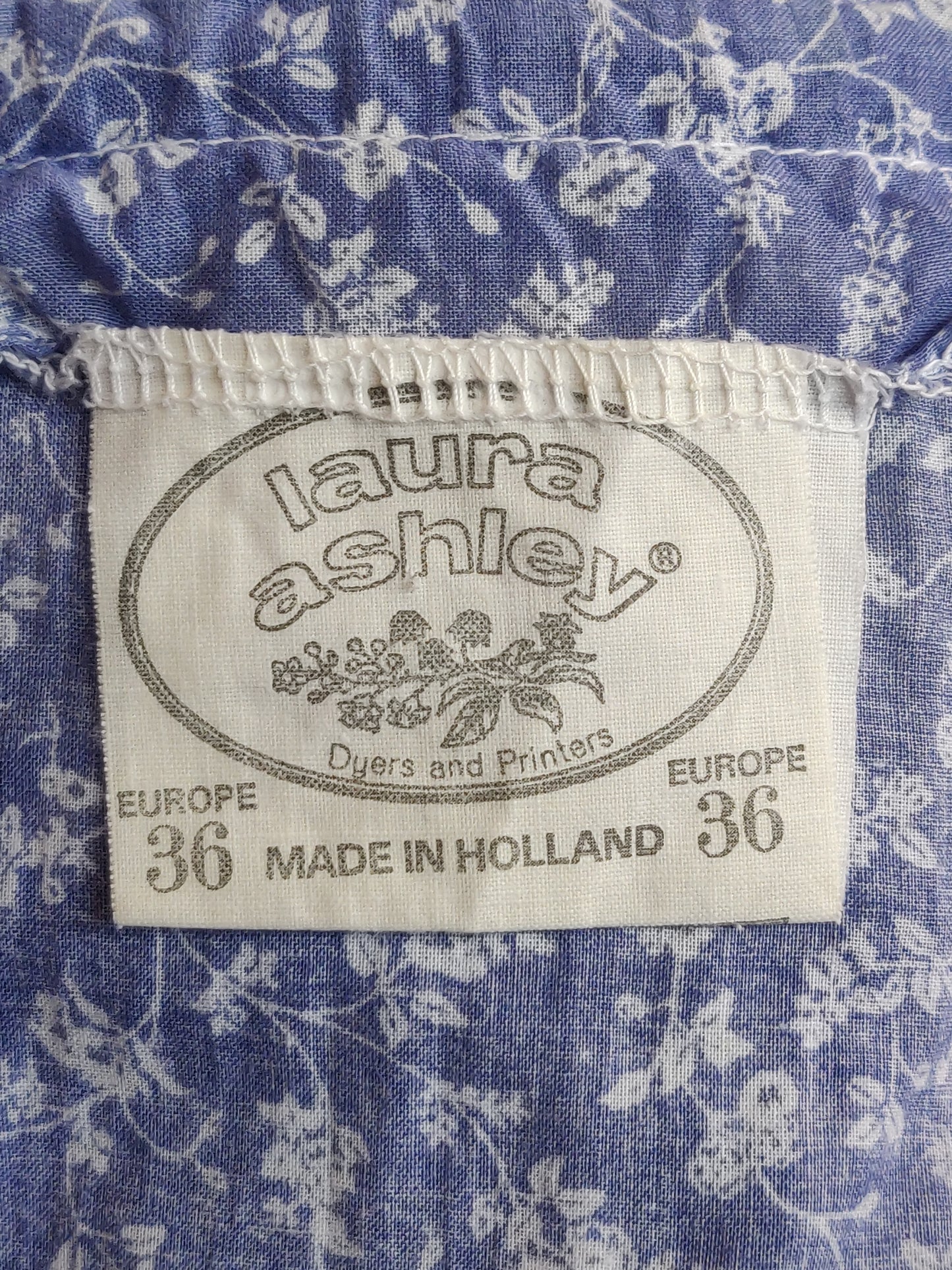 Laura Ashley Dark Blue Calico Dress