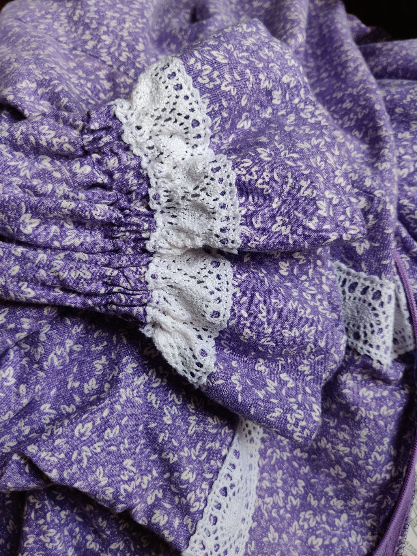1970s Laura Ashley Periwinkle Calico Dress