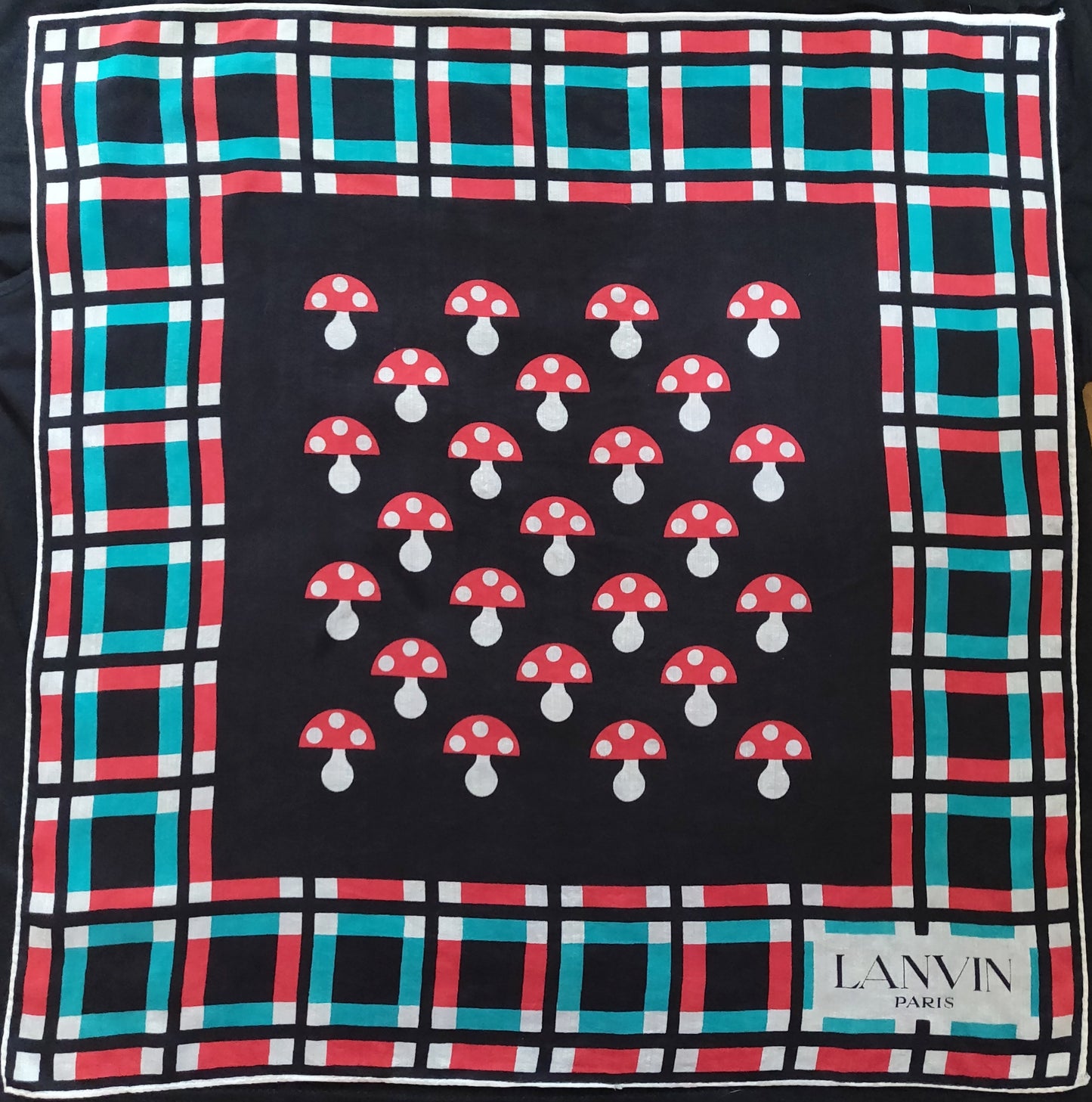 1970s Lanvin Mushroom Foulard