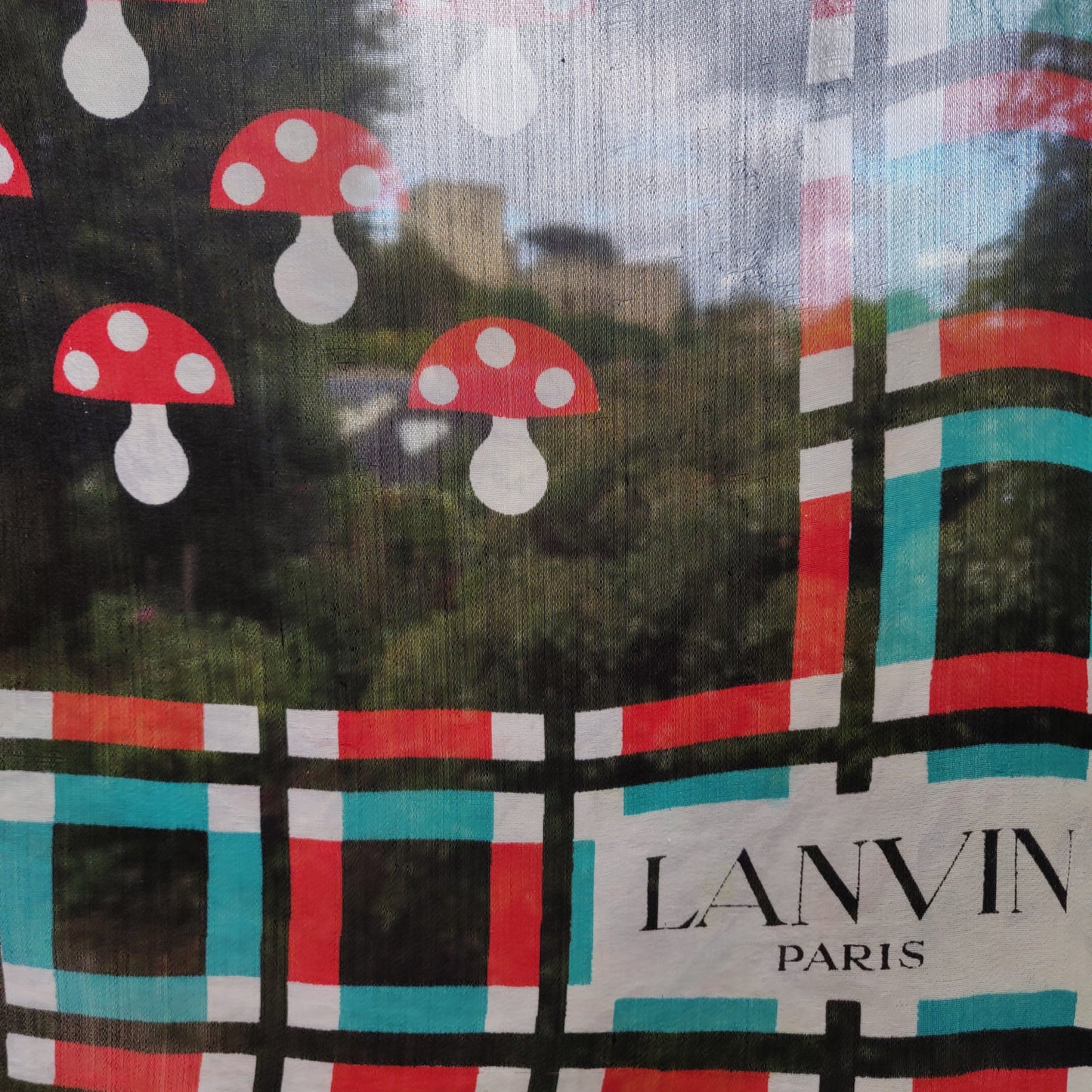 1970s Lanvin Mushroom Foulard