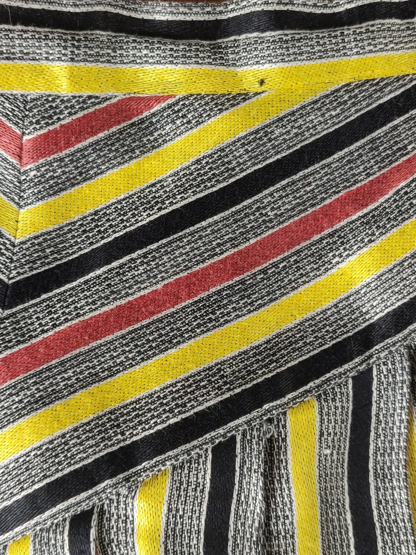 1970s Schiaparelli Striped Linen Skirt