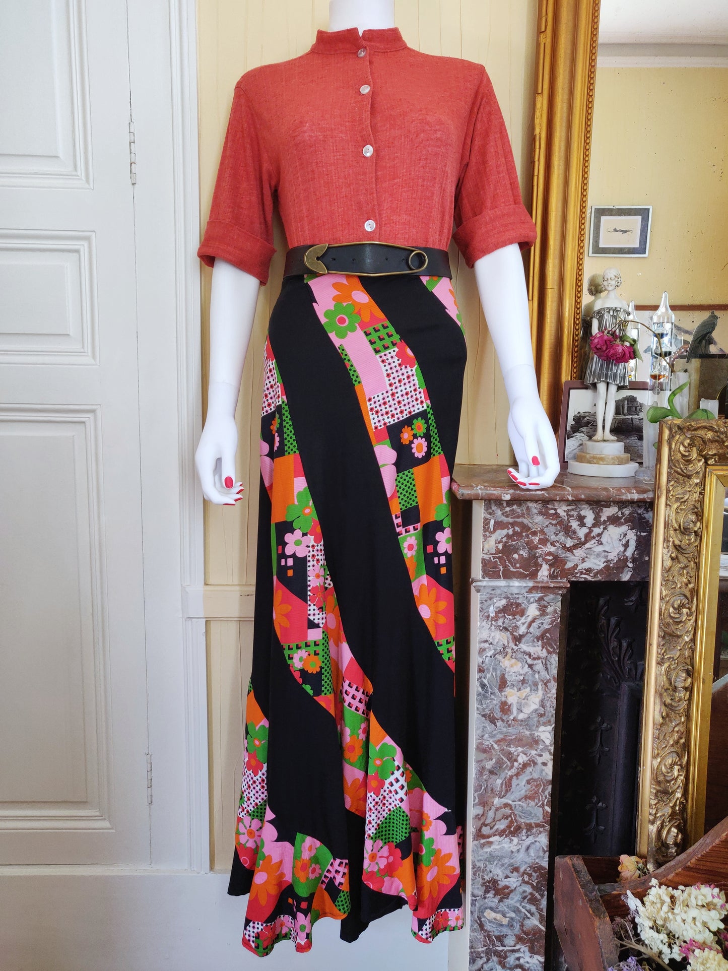 1970s Homemade Pinwheel Skirt