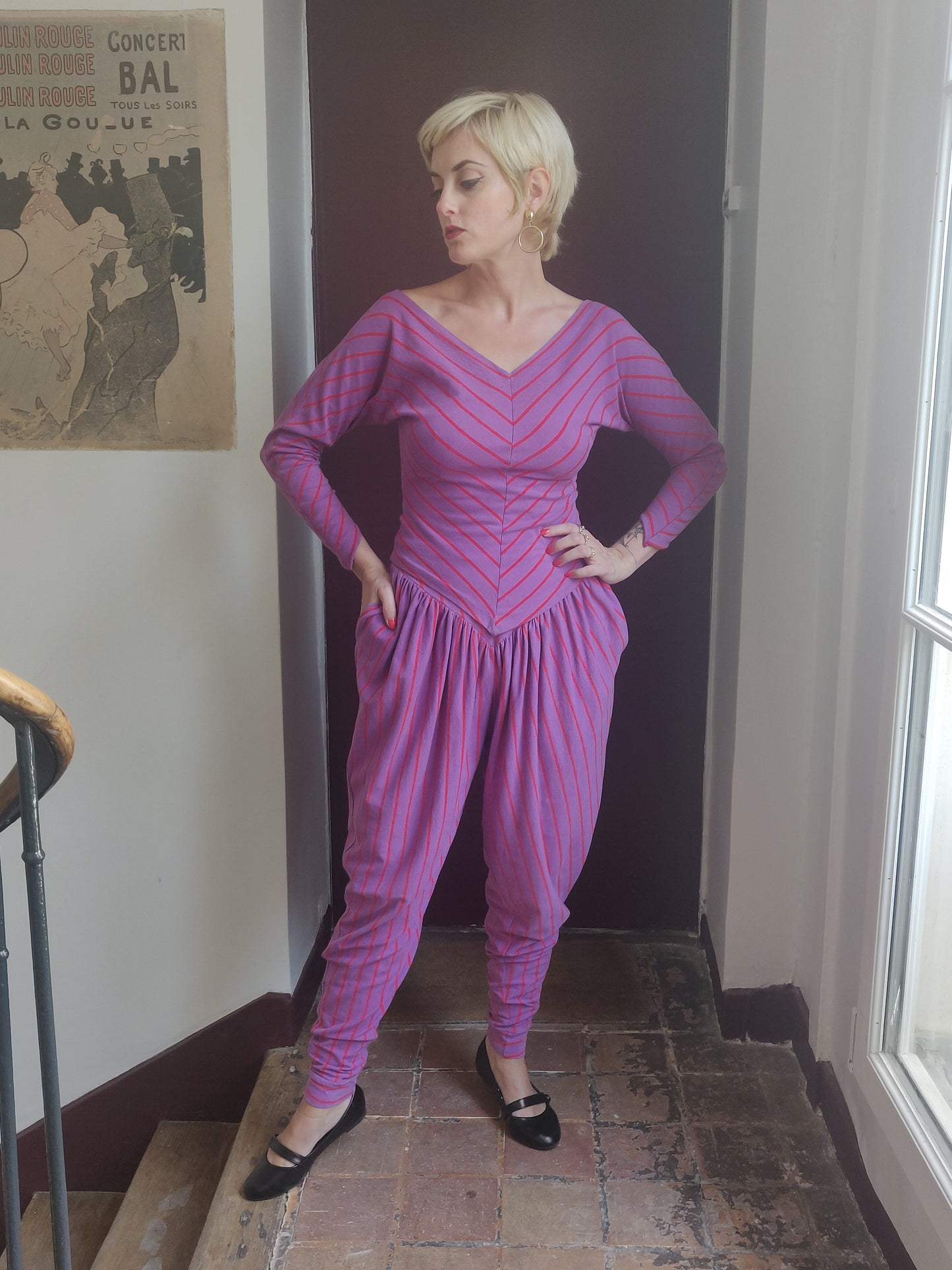 1980s Betsey Johnson Punk Label 2-Piece Jumpsuit