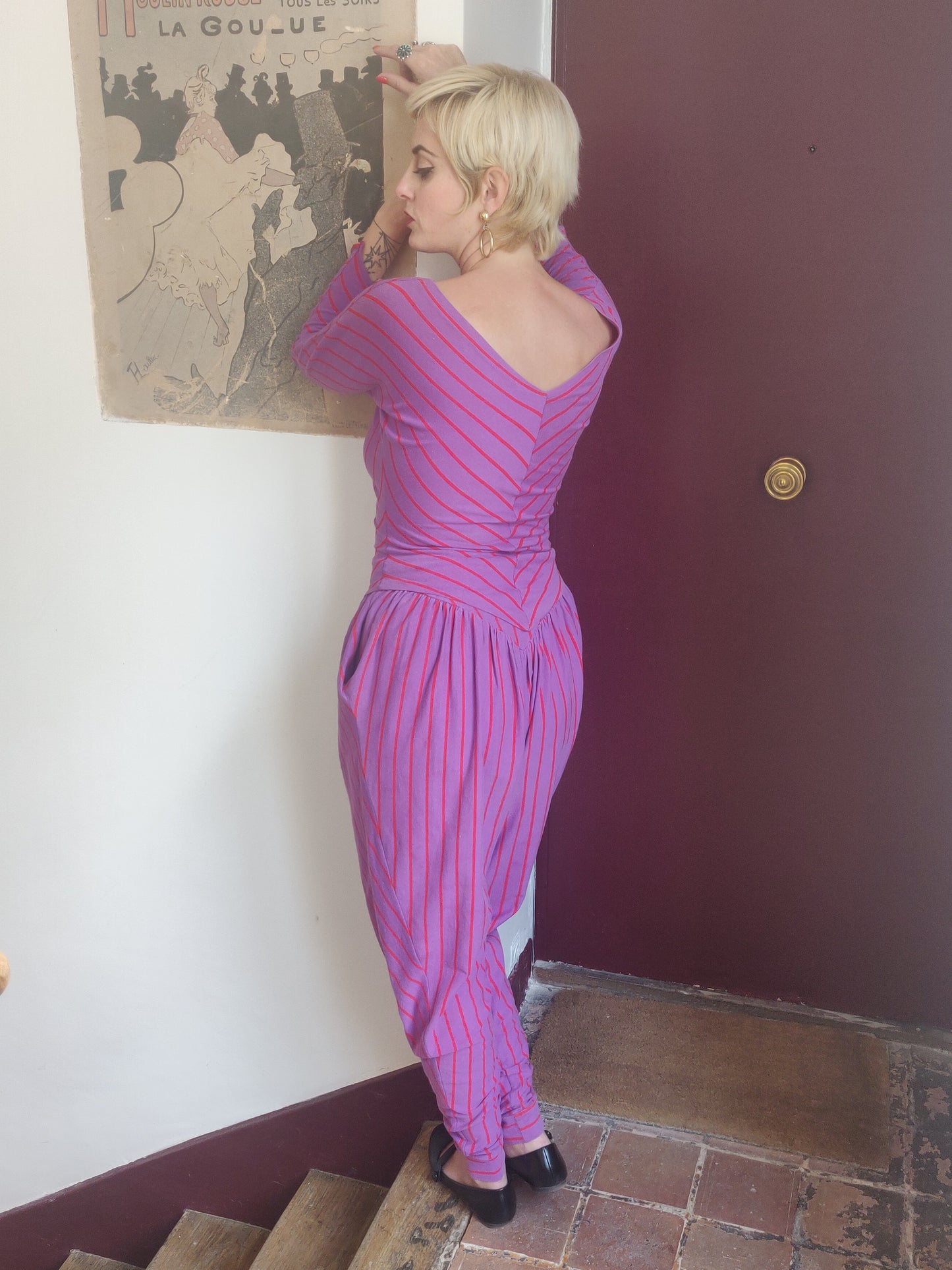 1980s Betsey Johnson Punk Label 2-Piece Jumpsuit