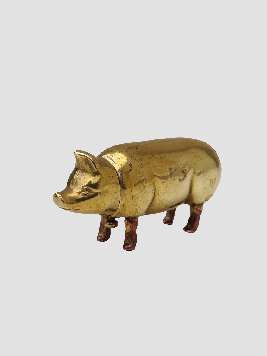1920s Parisian Piggy Lipstick Case