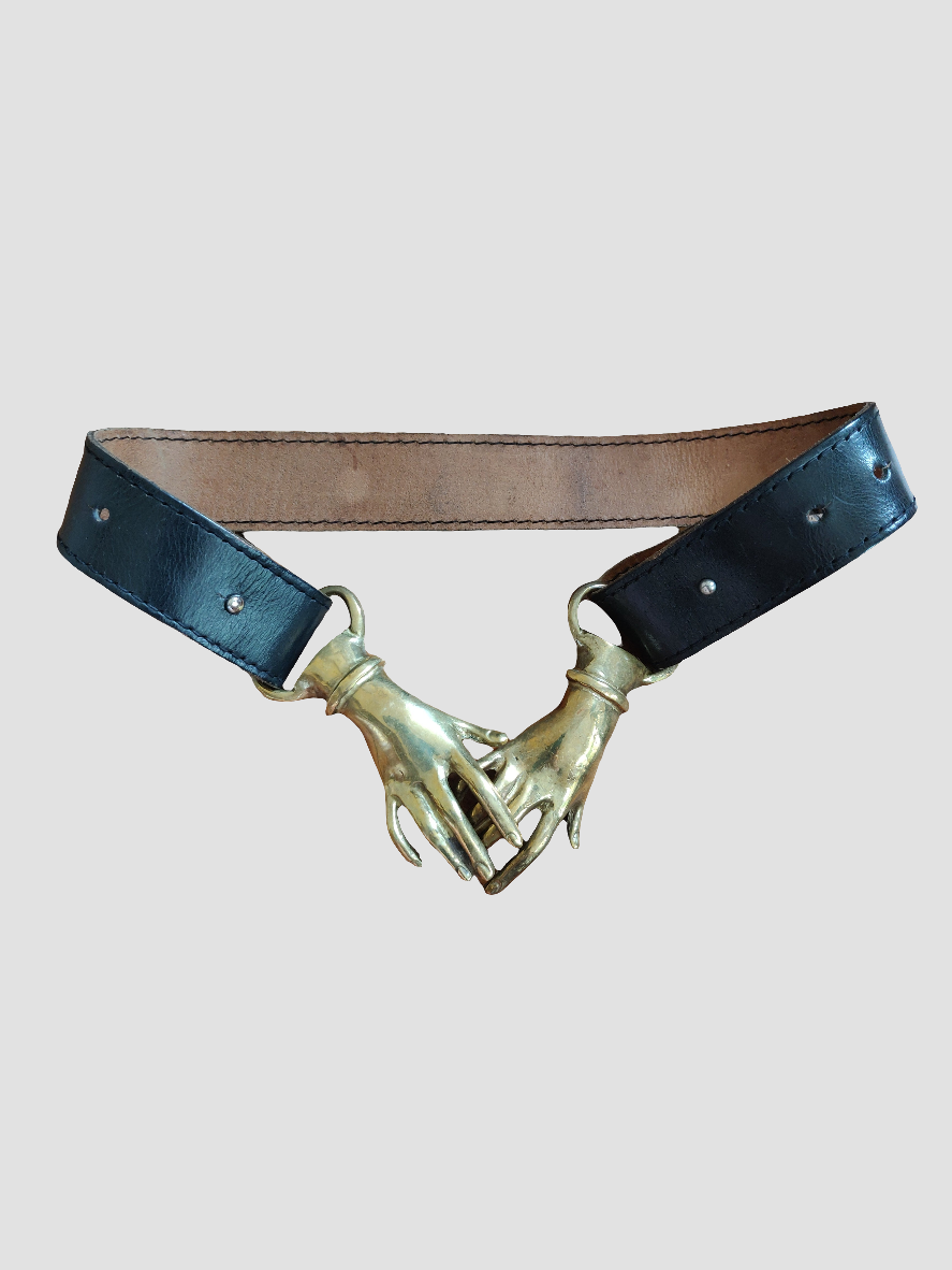 1970s Georges Mailian Clasping Hands Belt