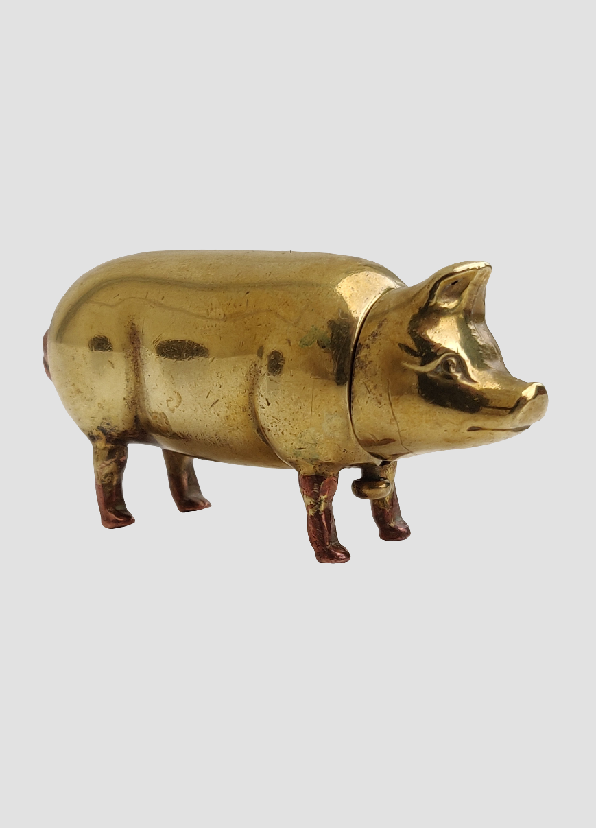 1920s Parisian Piggy Lipstick Case