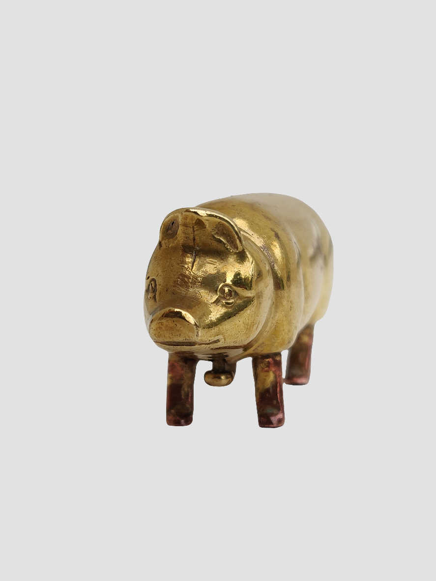 1920s Parisian Piggy Lipstick Case