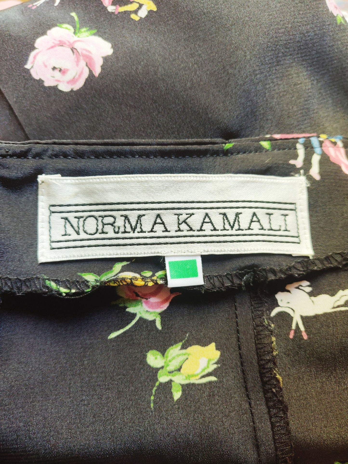 1980s Norma Kamali Matador Print Fishtail Skirt