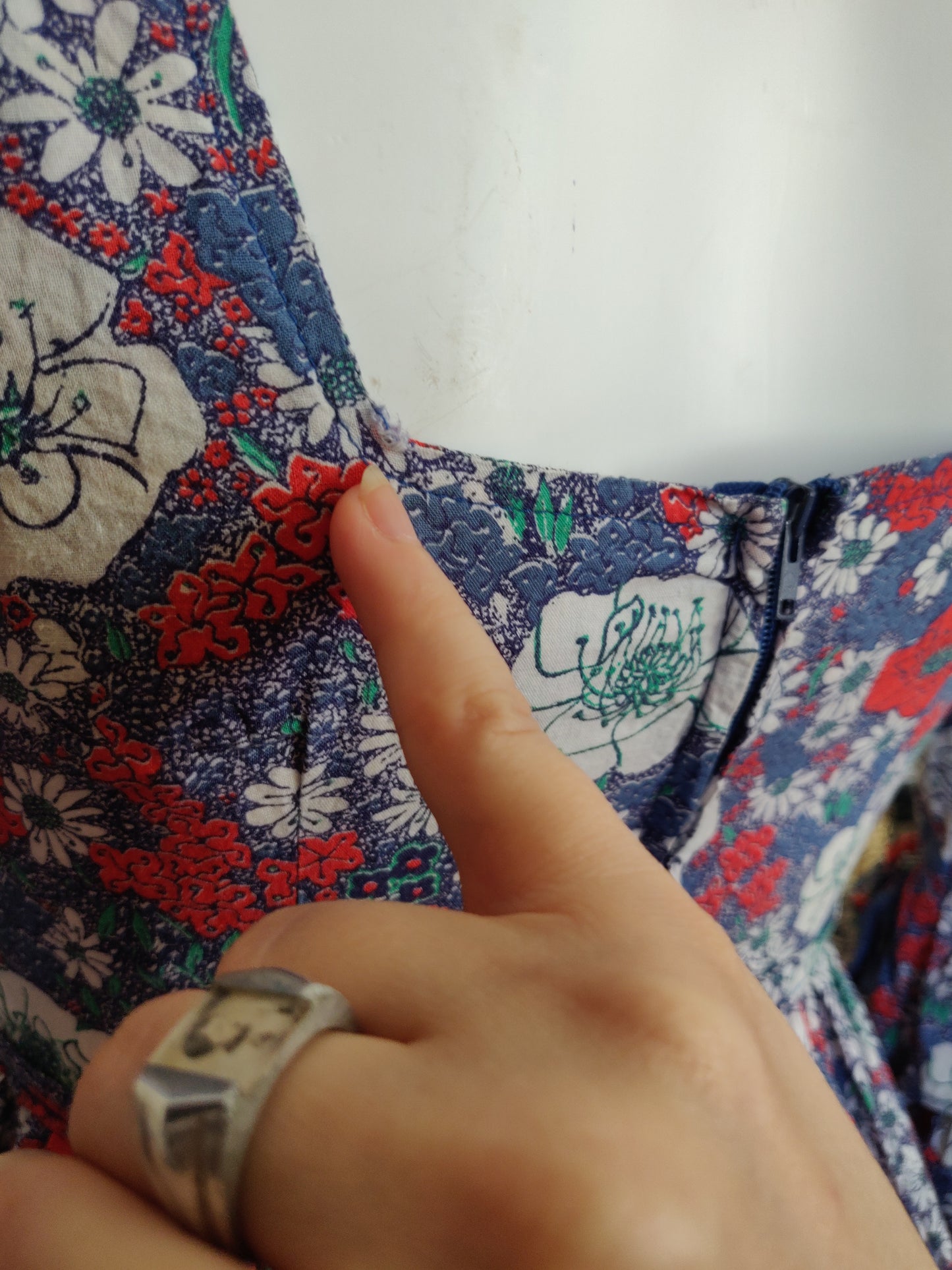 1970s Laura Ashley Ruffle Sleeves Dress