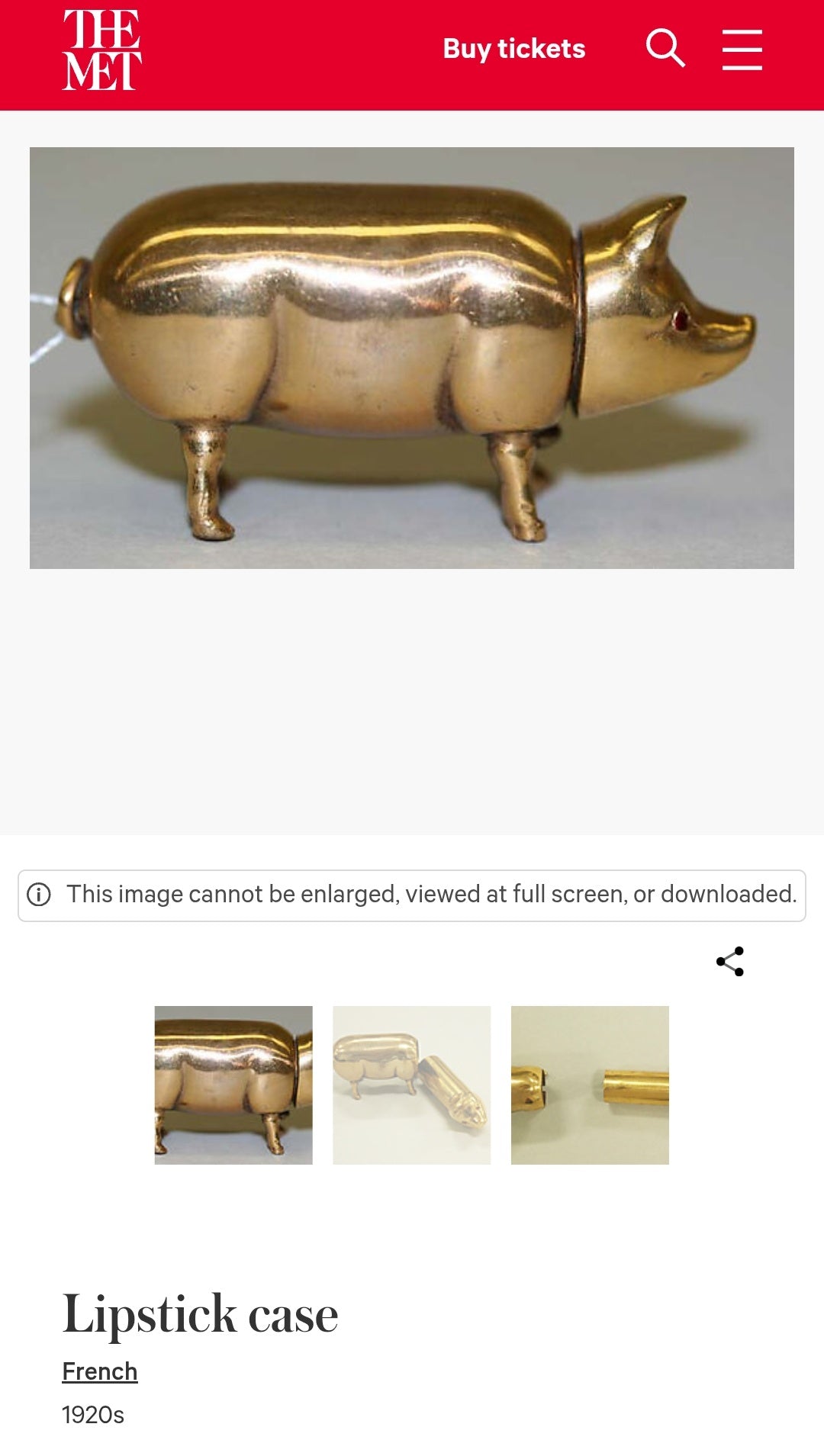 1920s Parisian Piggy Lipstick Case