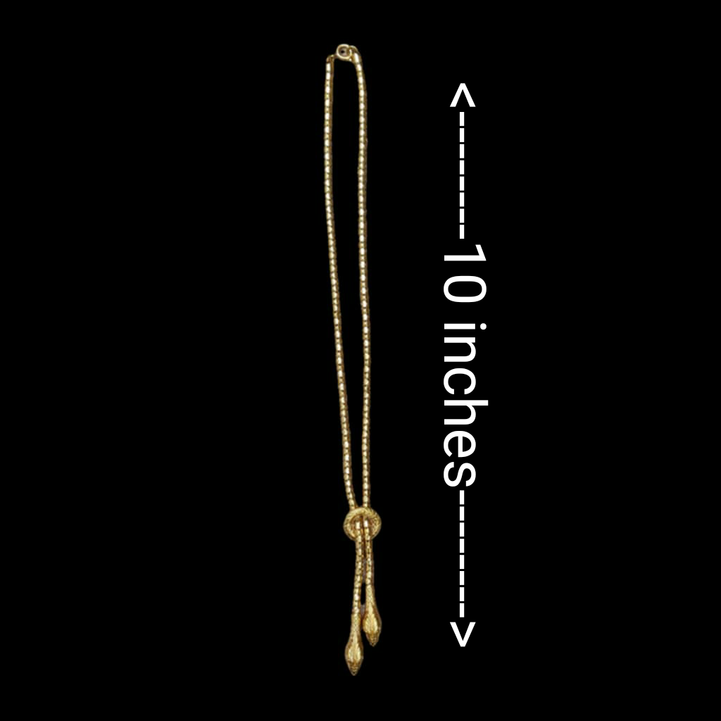 Double Headed Snake Lariat Necklace