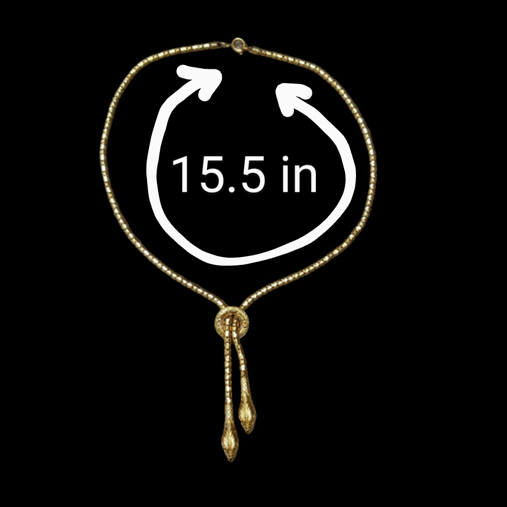 Double Headed Snake Lariat Necklace
