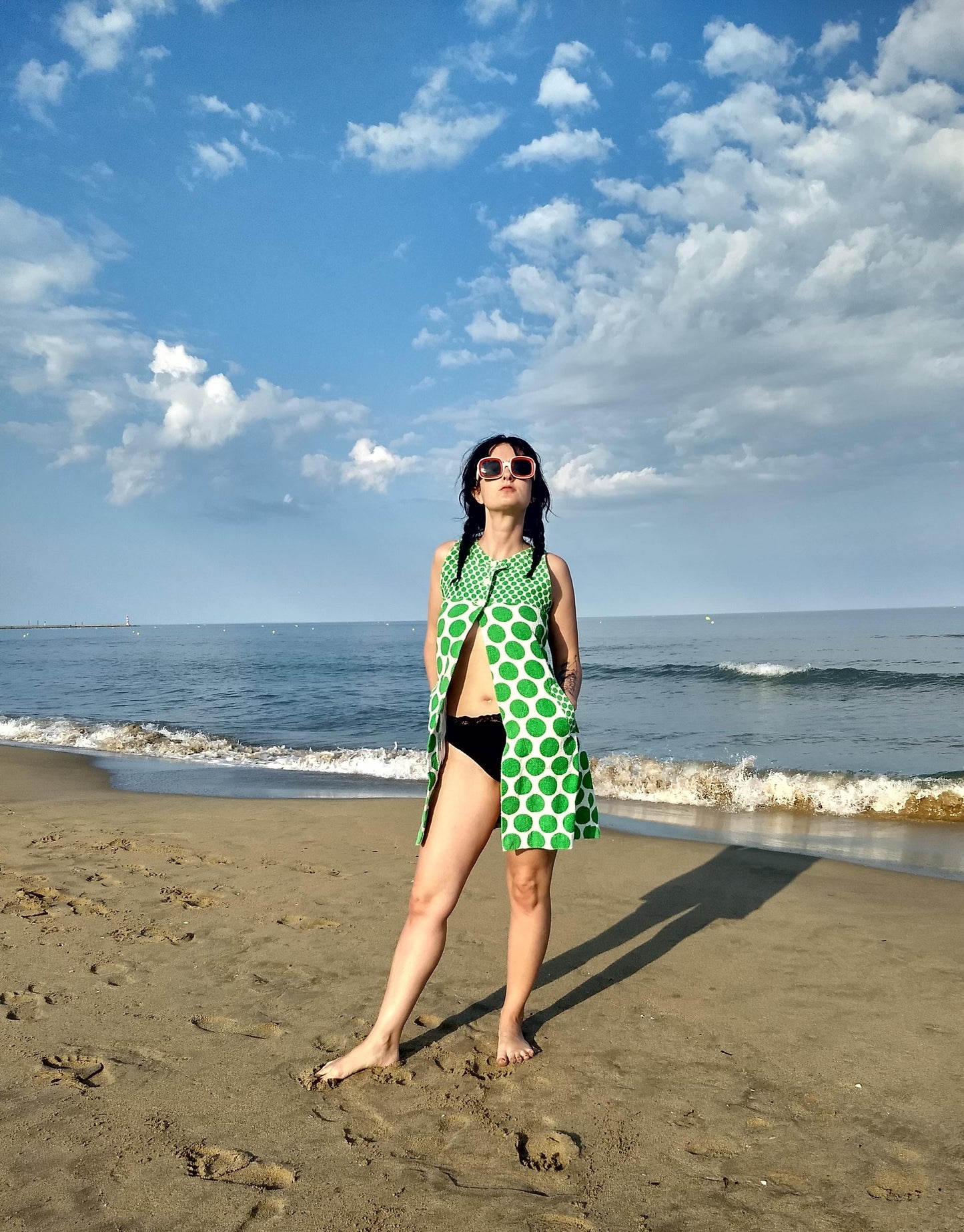 1960s French Beach Cover Up Dress