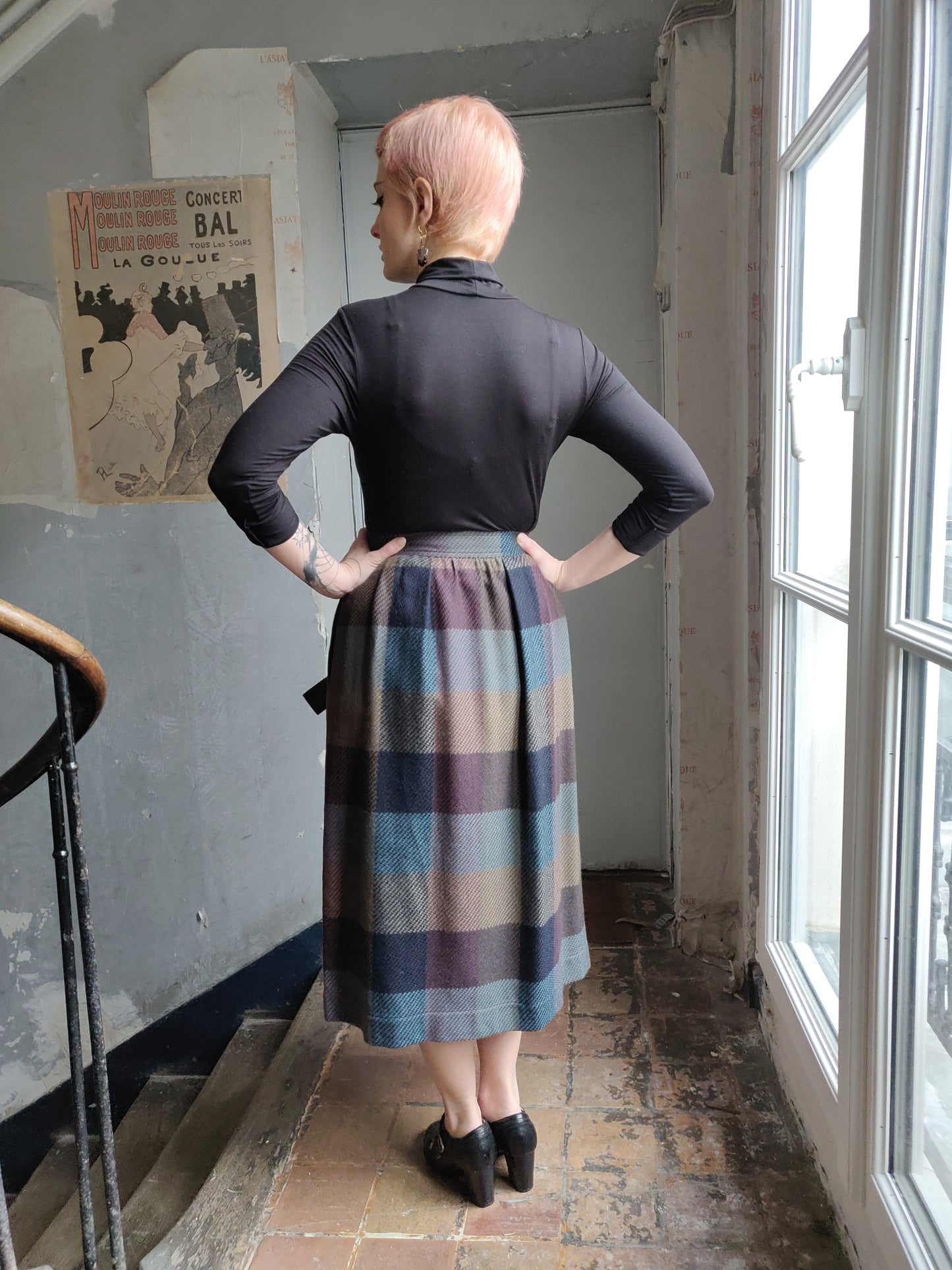 1984 Yves Saint Laurent Plaid Skirt