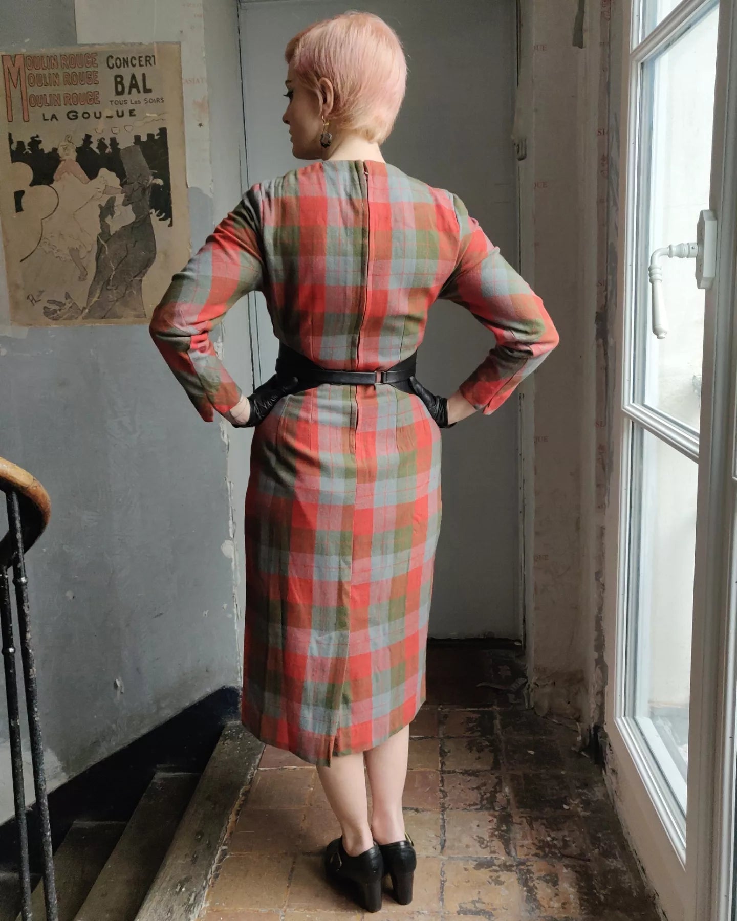 1940s Tartan Dress