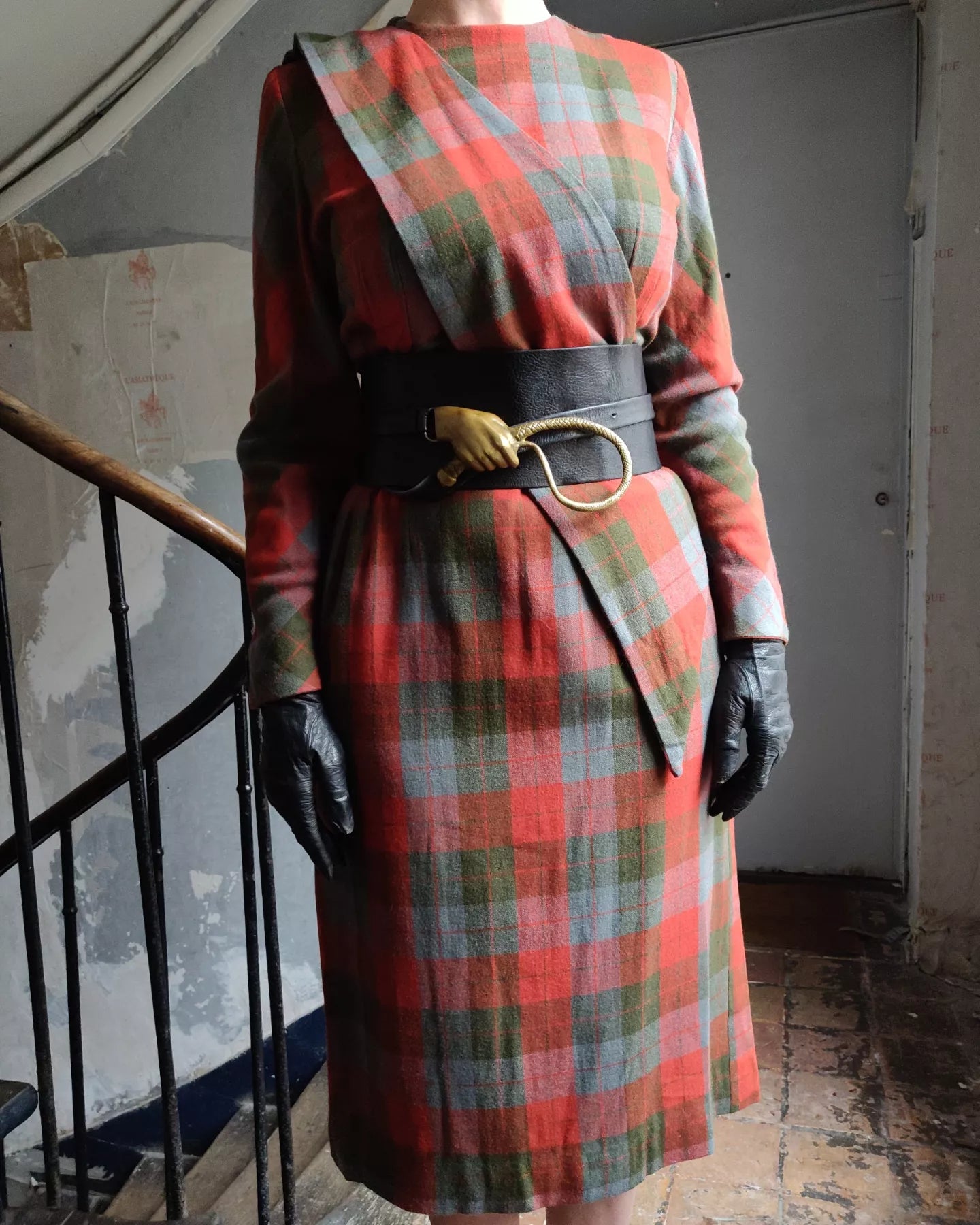 1940s Tartan Dress