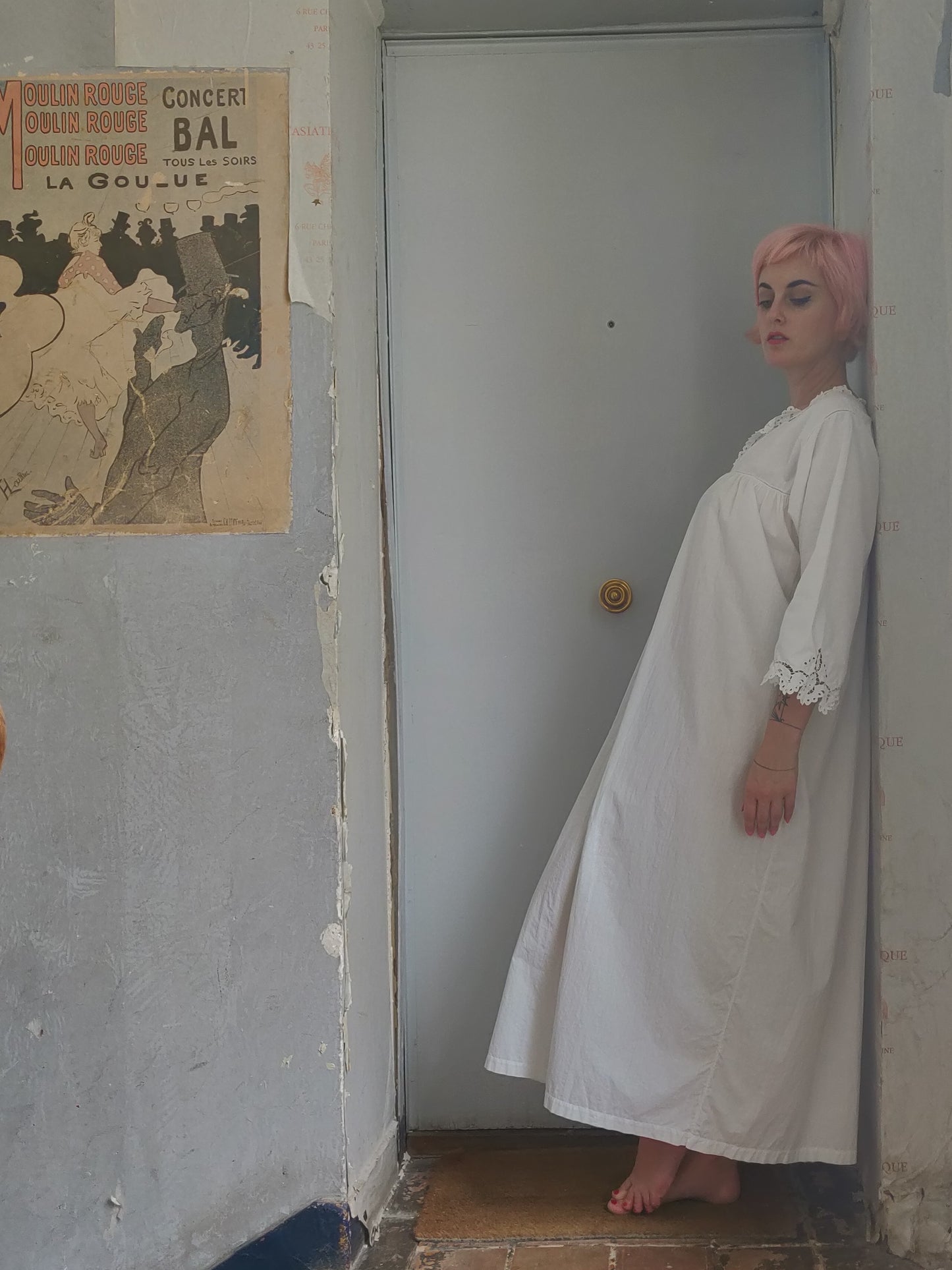 1900s French Cotton Night Dress