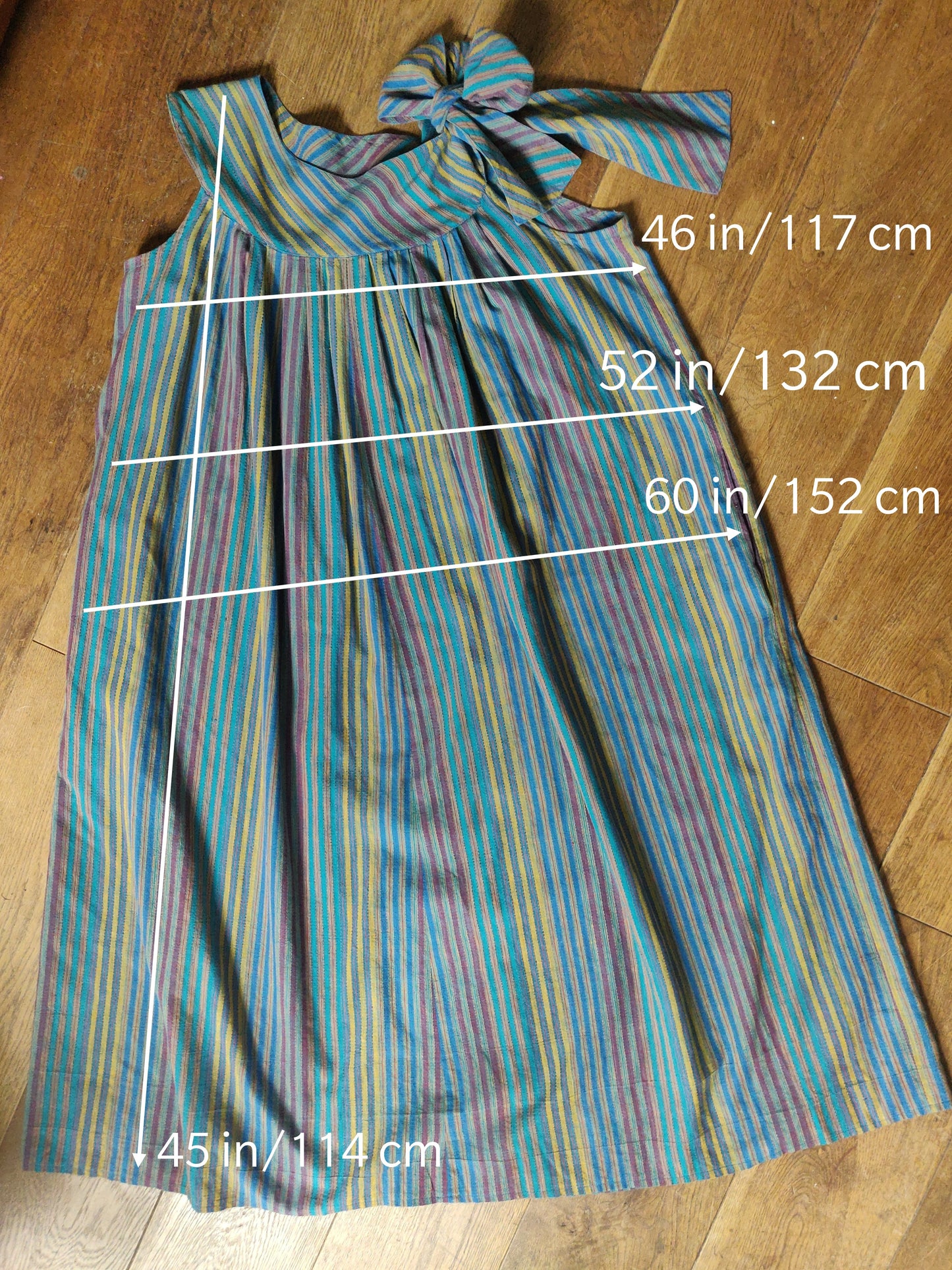 1970s Striped Lanvin Summer Dress with Pockets