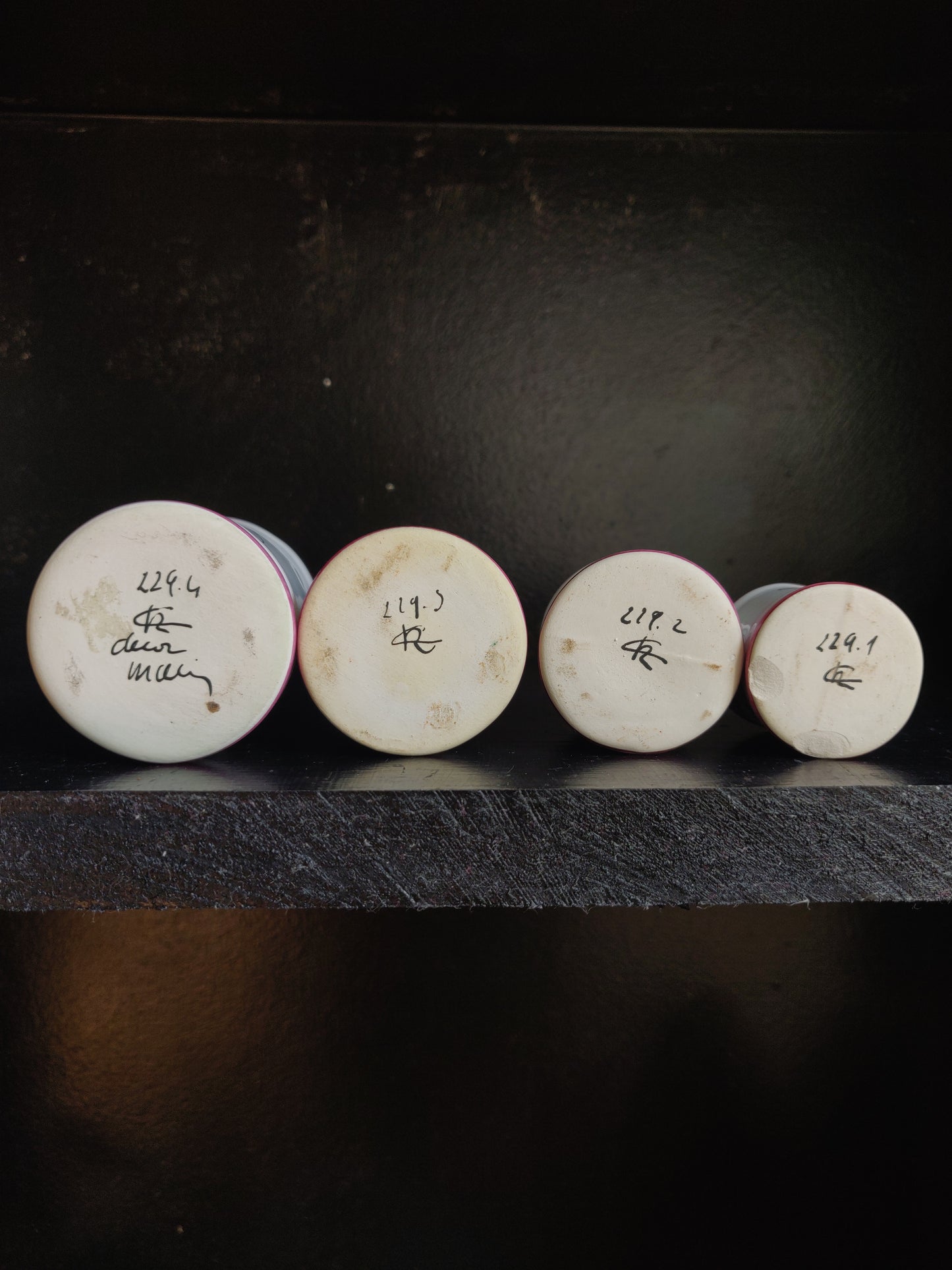 1950s French Mini Apothecary Jars - Hachisch, Arsenic, Cocaïne, Opium