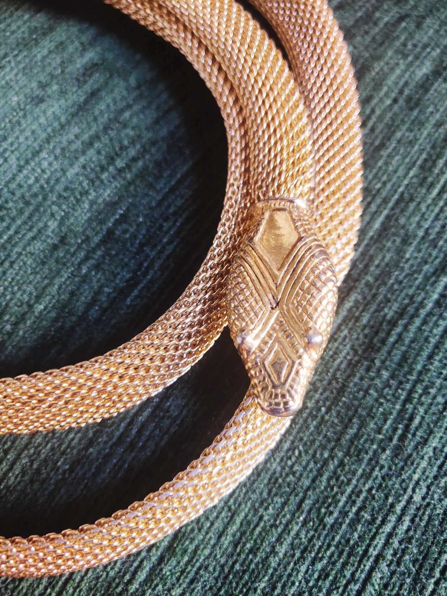 1970s / 80s Mesh Snake Belt - large head