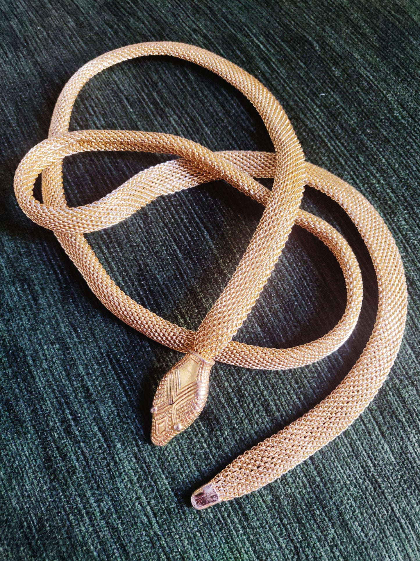1970s / 80s Mesh Snake Belt - large head