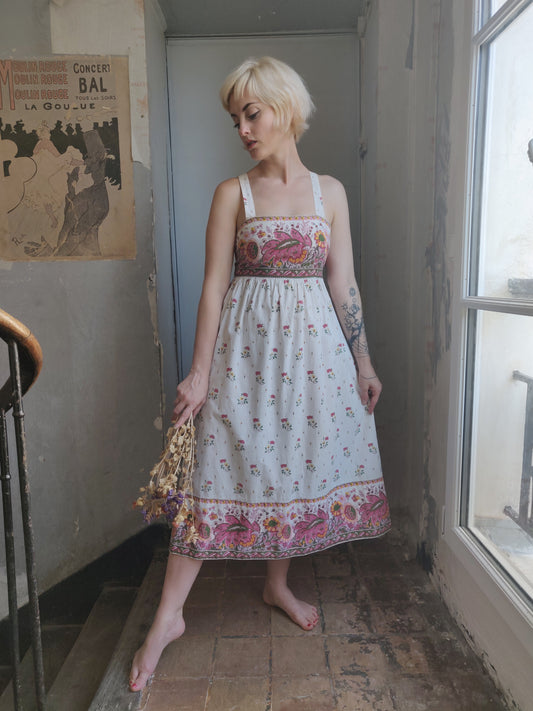 1970s Charles Deméry for Souleiado Summer Dress