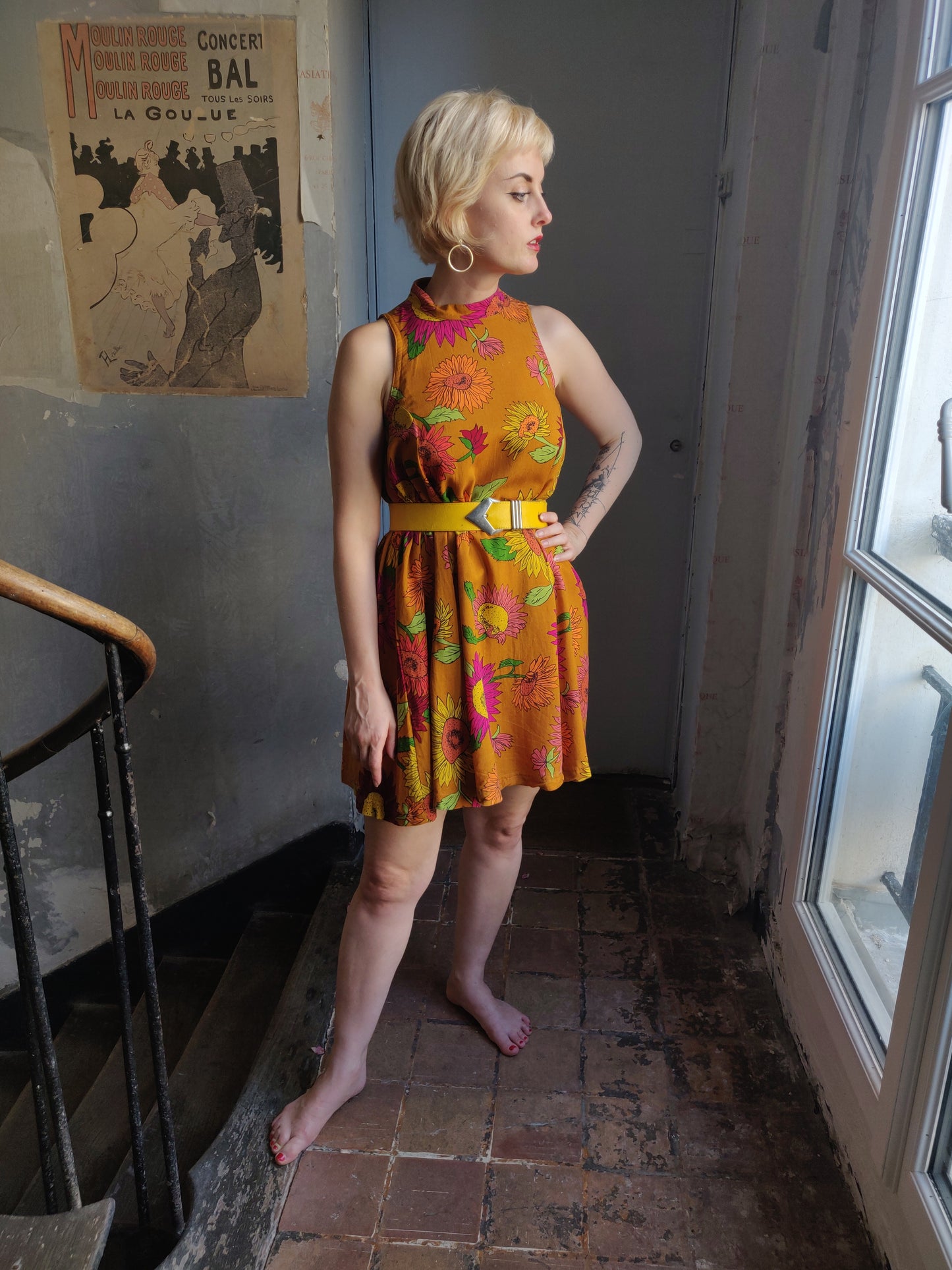 '90s Betsey Johnson Sunflower Summer Dress