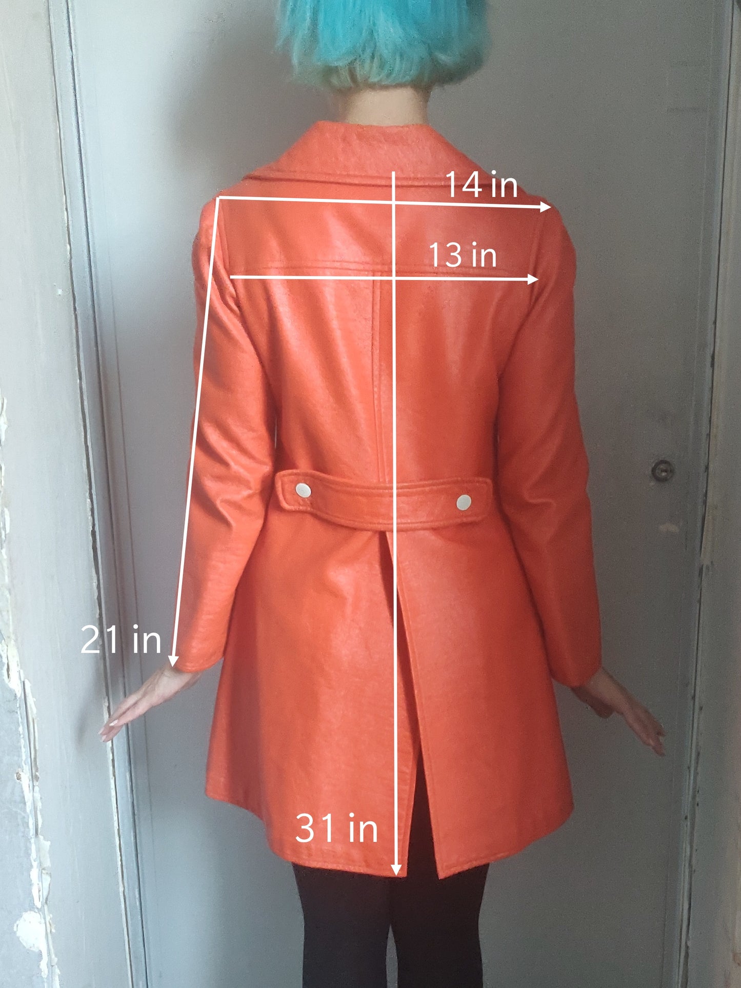 1960s Courrèges Orange Vinyl Jacket