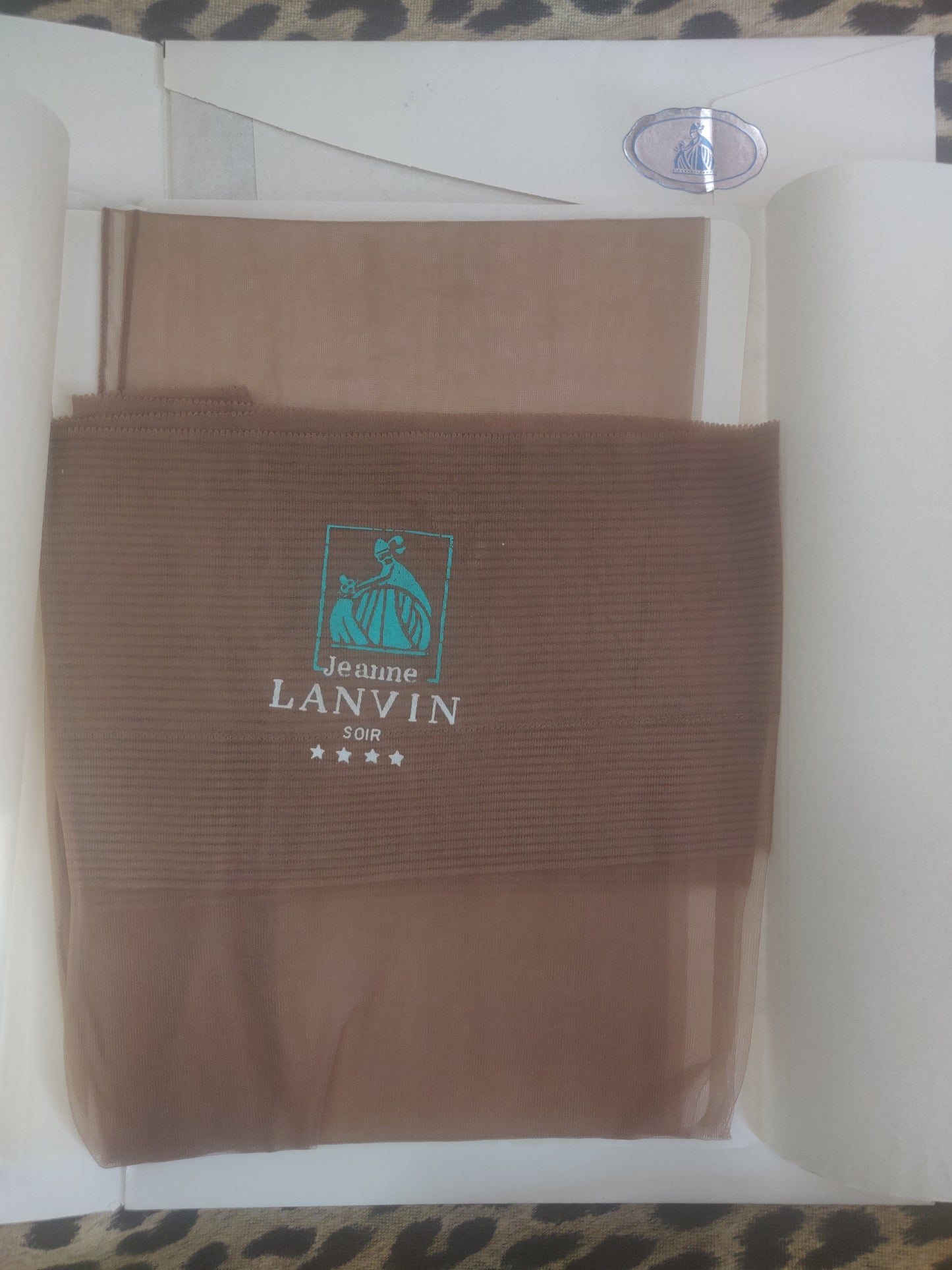 1950s Deadstock Lanvin Castillo Stockings with René Gruau Artwork Packaging