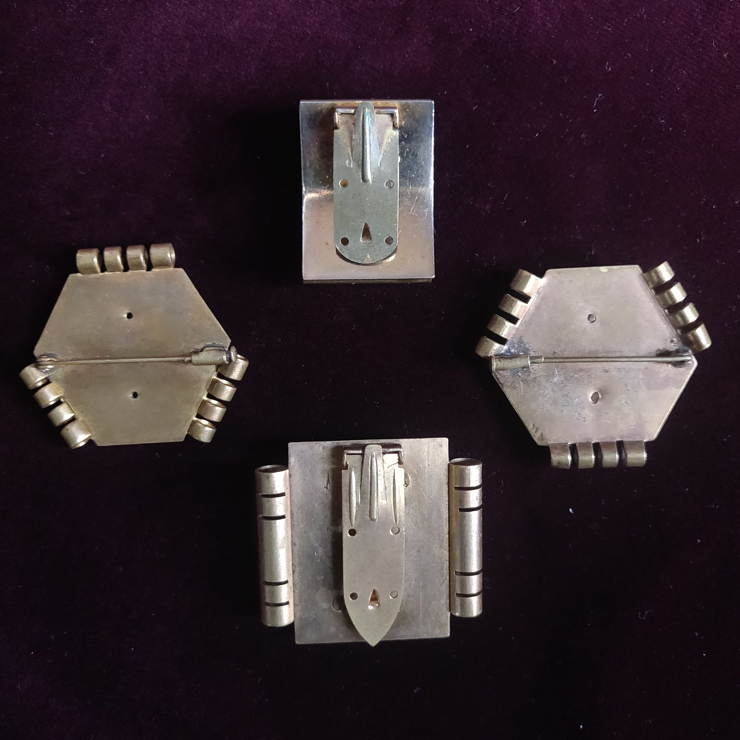 1930s Art Deco Painlevé Seahorse Clip - White Galalith and Brass