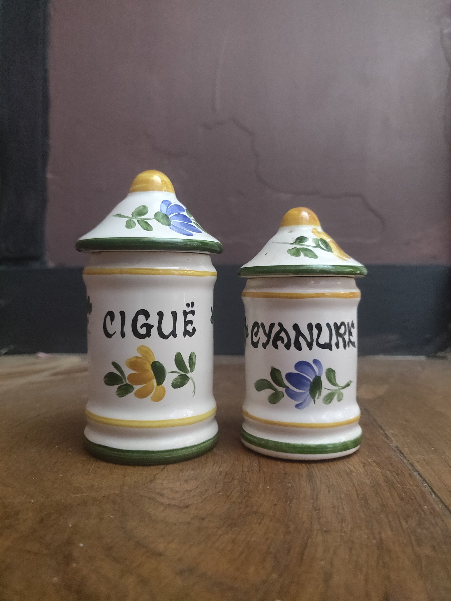Set of 2 Mini French Apothecary Jars