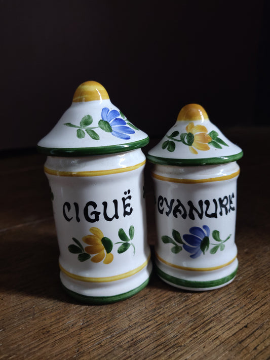 Set of 2 Mini French Apothecary Jars