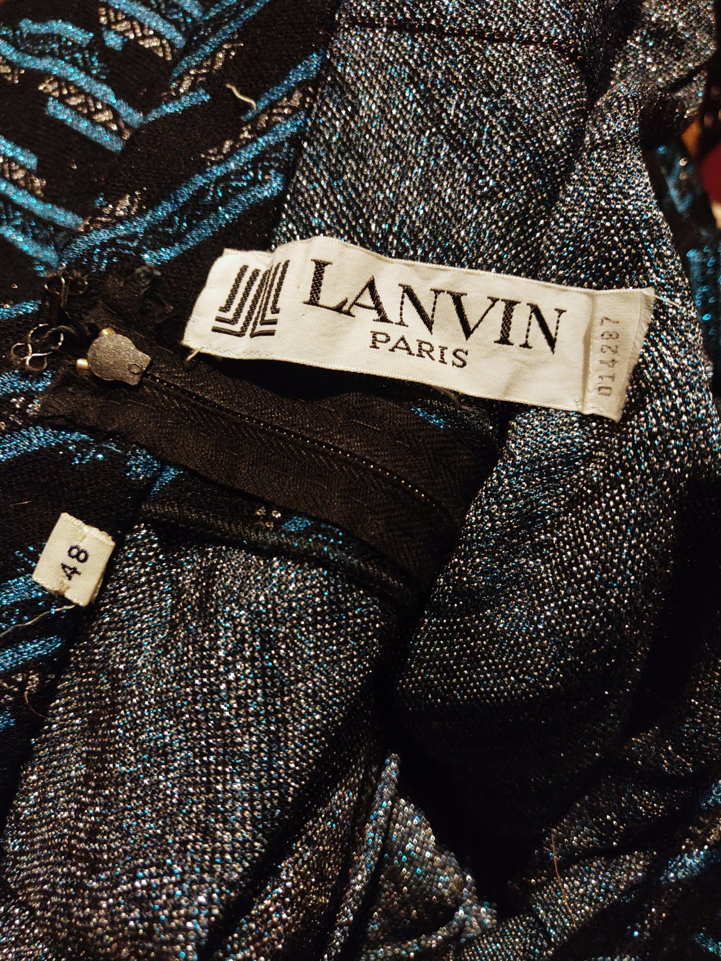 1970s Lanvin Lurex Maxi Skirt