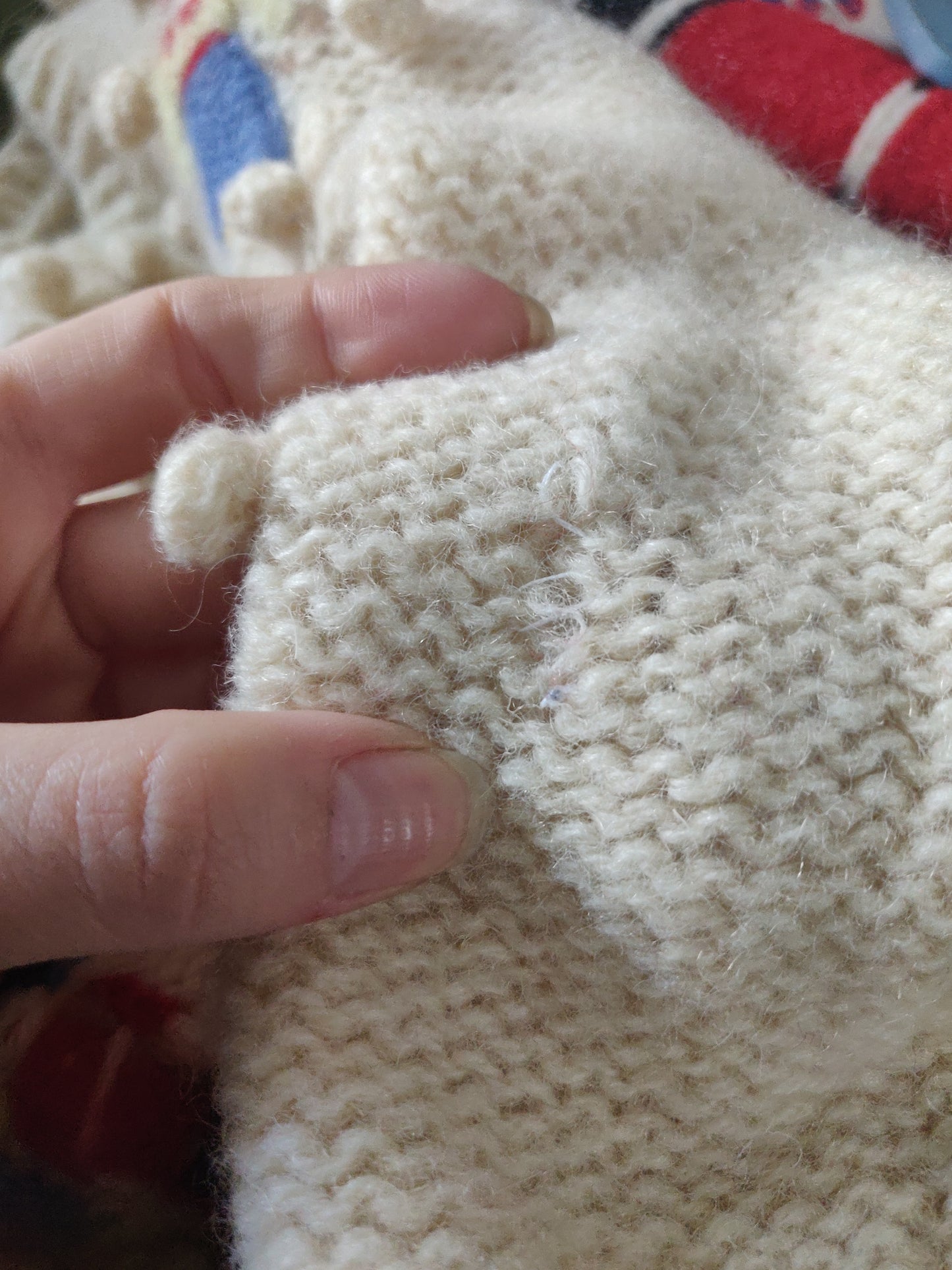 1980s Norma Kamali Folk Dolls Popcorn Sweater