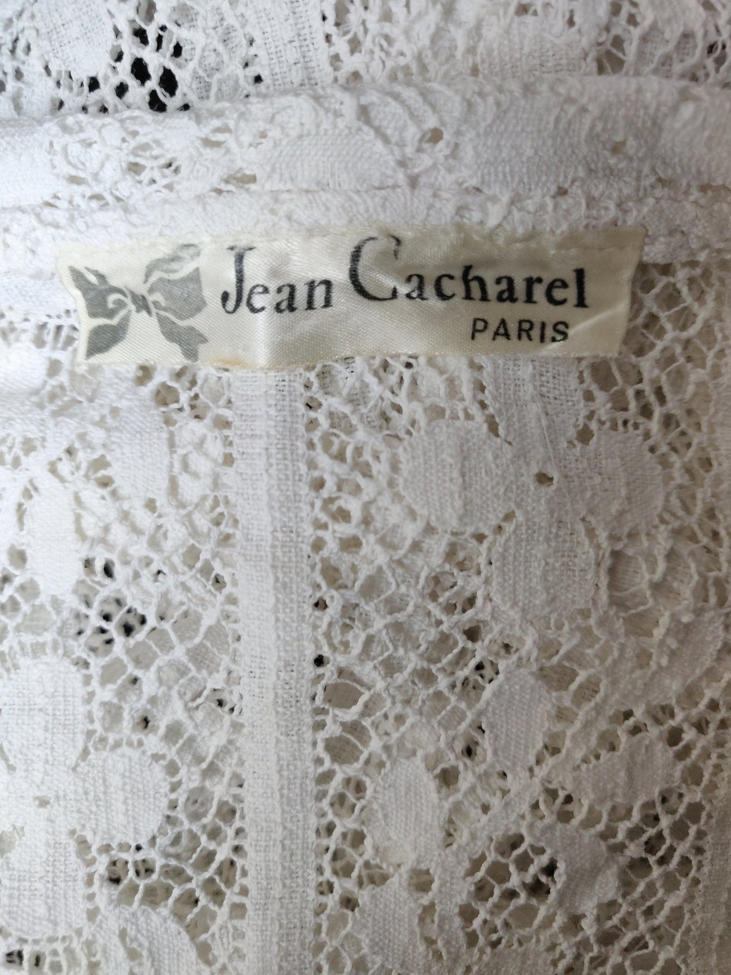 Rare 1960s Jean Cacharel Lace Blouse
